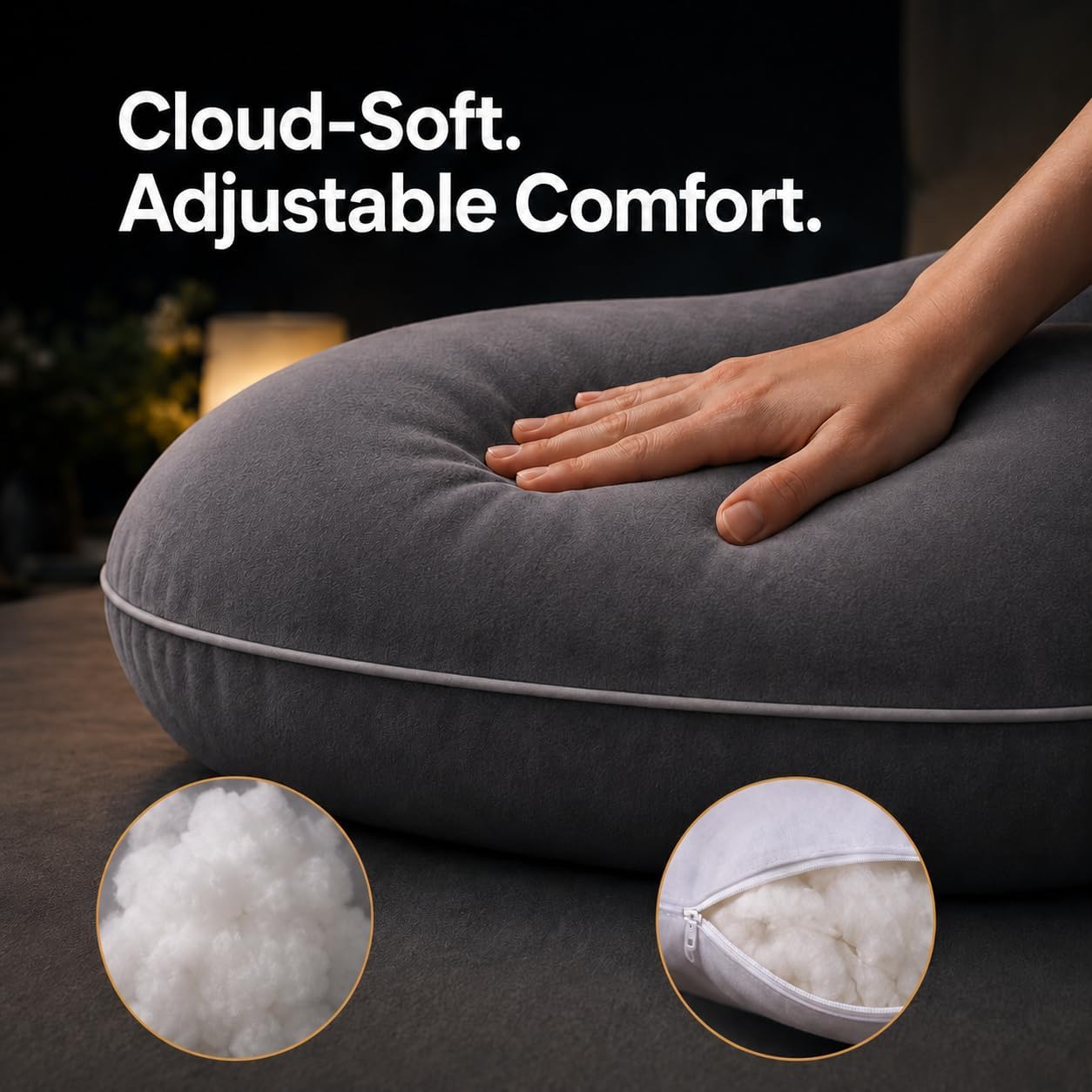 ALLOPERA Pregnancy Pillow, Full Body 57 Inch Maternity Pillow with Removable Washable Cover - Sleep Support for Legs, Back, Neck, Shoulder, HIPS, Belly for Pregnent Women, Velvet Cover (Black) - pokemaALLOPERA Pregnancy Pillow, Full Body 57 Inch Maternity Pillow with Removable Washable Cover - Sleep Support for Legs, Back, Neck, Shoulder, HIPS, Belly for Pregnent Women, Velvet Cover (Black)