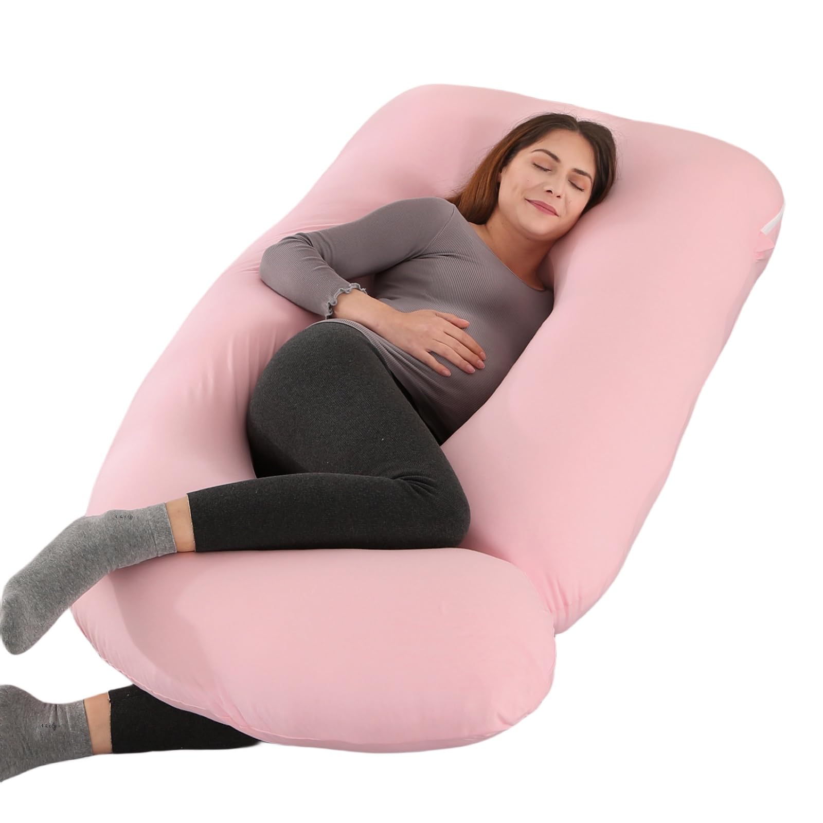 ALLOPERA Pregnancy Pillow, Full Body 57 Inch Maternity Pillow with Removable Washable Cover - Sleep Support for Legs, Back, Neck, Shoulder, HIPS, Belly for Pregnent Women, Velvet Cover (Black) - pokemaALLOPERA Pregnancy Pillow, Full Body 57 Inch Maternity Pillow with Removable Washable Cover - Sleep Support for Legs, Back, Neck, Shoulder, HIPS, Belly for Pregnent Women, Velvet Cover (Black)