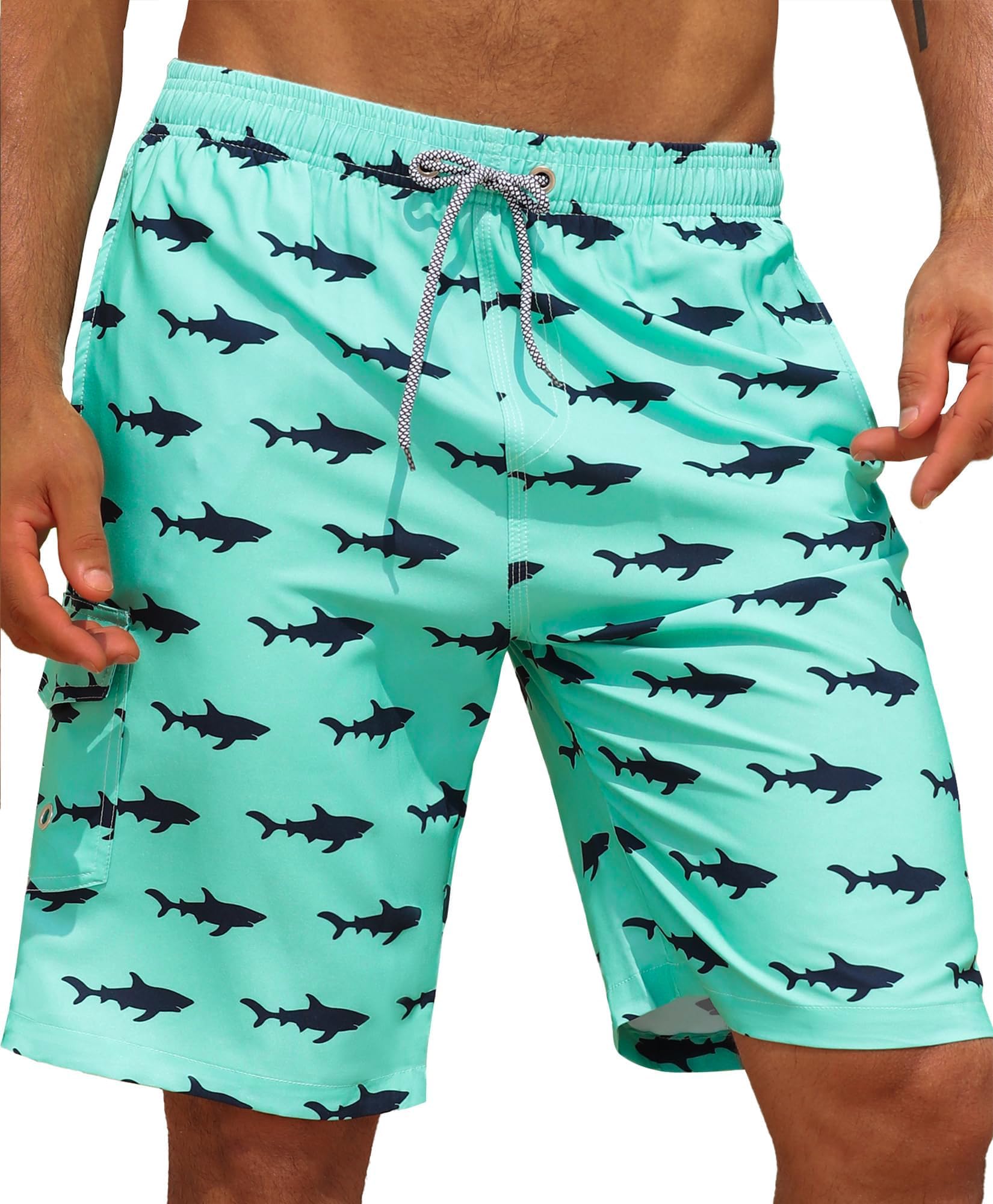 APTRO Men's Swim Trunks Quick Dry Swim Shorts 9" Inseam Bathing Suit with Mesh Lining - pokemaAPTRO Men's Swim Trunks Quick Dry Swim Shorts 9" Inseam Bathing Suit with Mesh Lining