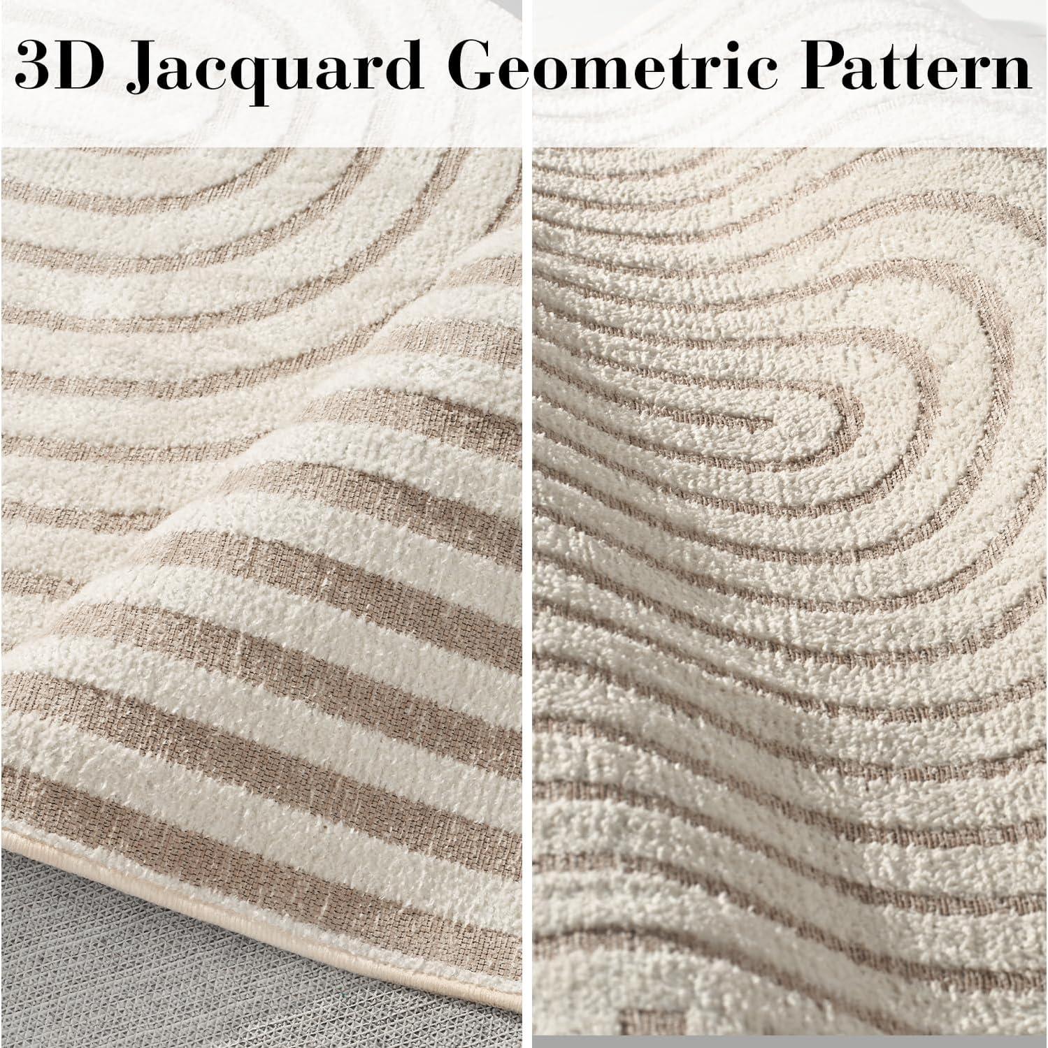 Area Rug 8x10 Rugs for Living Room Non Slip Soft Carpet Boho Machine Washable Rug Geometric Jacquard Textured Carpet for Bedroom Dining Room Nursery Office Living Room Rug -Beige - pokemaArea Rug 8x10 Rugs for Living Room Non Slip Soft Carpet Boho Machine Washable Rug Geometric Jacquard Textured Carpet for Bedroom Dining Room Nursery Office Living Room Rug -Beige