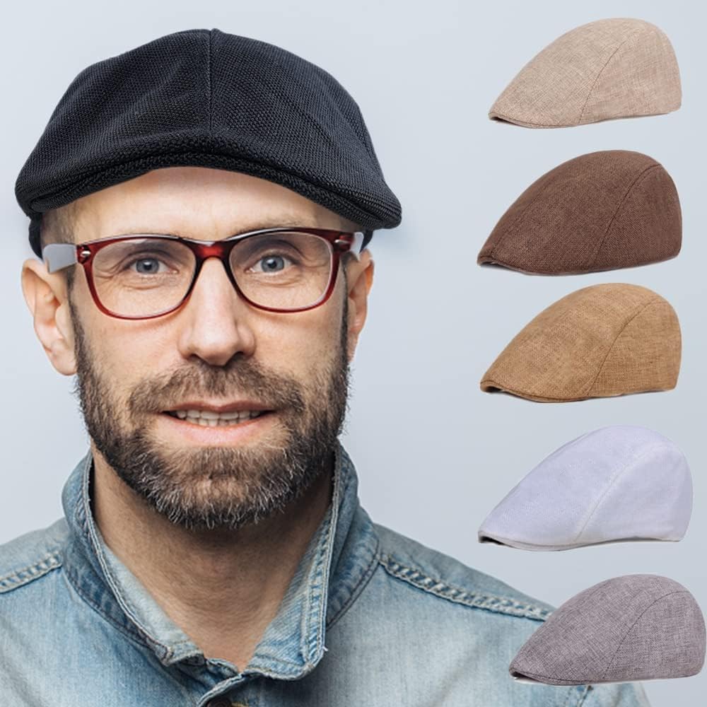 Béret de printemps et d'été de style britannique pour homme, chapeaux rétro de l'Angleterre, casquettes de peintre à pointe pour papa, 27 x 17 x 10 cm - pokemaBéret de printemps et d'été de style britannique pour homme, chapeaux rétro de l'Angleterre, casquettes de peintre à pointe pour papa, 27 x 17 x 10 cm