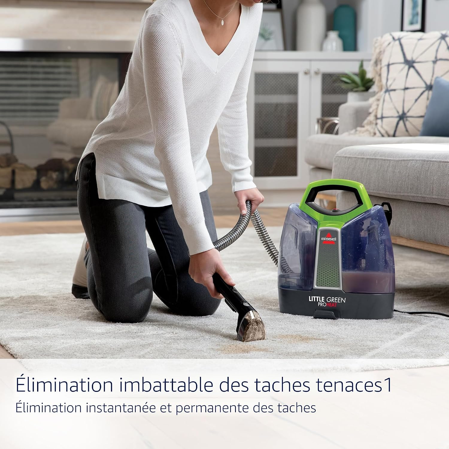BISSELL Little Green Proheat 2513E Nettoyant portable de taches en profondeur/Nettoyeur de taches et détaillant pour voiture/automobile avec outil HydroRinse autonettoyant pour tapis et revêtement de - pokemaBISSELL Little Green Proheat 2513E Nettoyant portable de taches en profondeur/Nettoyeur de taches et détaillant pour voiture/automobile avec outil HydroRinse autonettoyant pour tapis et revêtement de
