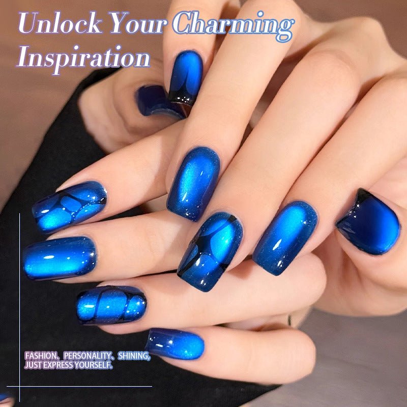 Blue Color Light Cat Eye Polarized Shifting Sand Eye Nail Polish Gel - pokemad359ce867dabe61e1899d7cb20c93cb8