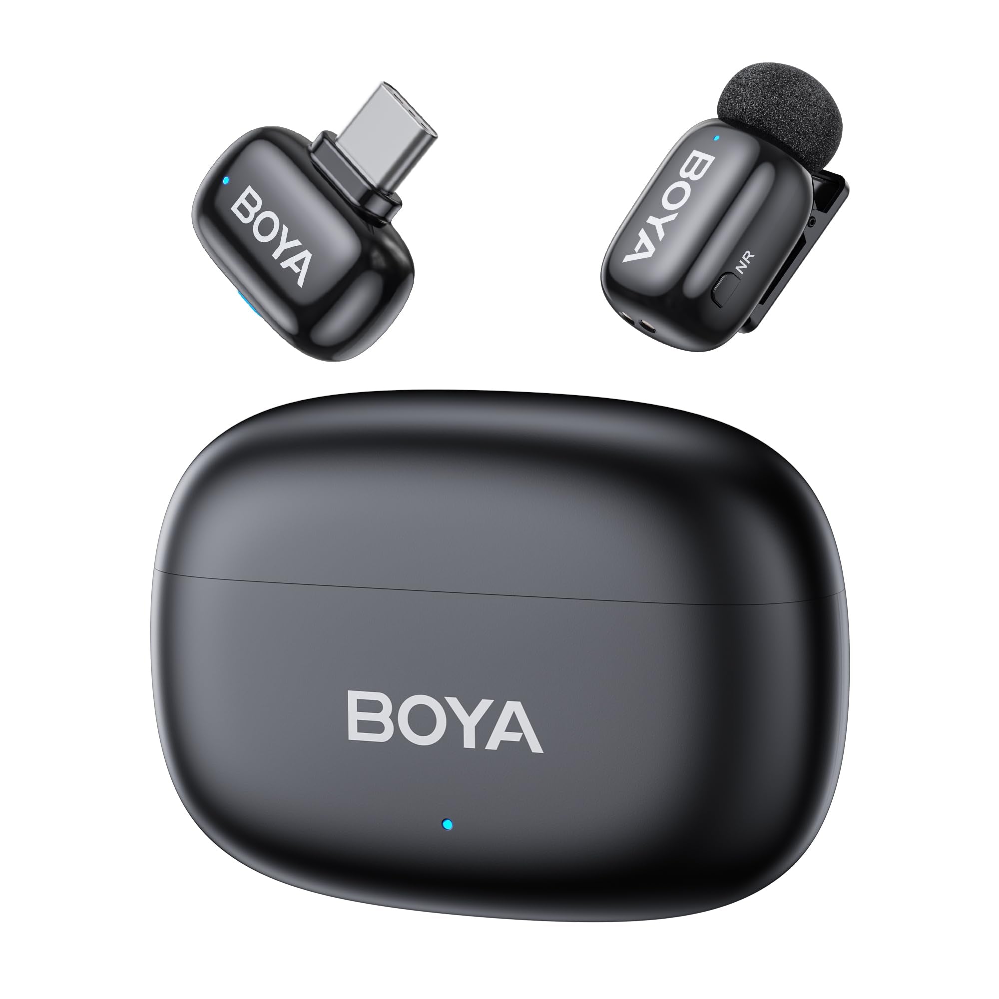 BOYA mini 2 Wireless Lavalier Microphones for iPhone 15/16/17 & Android, AI Noise Cancellation, App Control, 30H Battery Life with Charging Case, Lapel Microphone Wireless for Video Recording Vlogging - pokemaBOYA mini 2 Wireless Lavalier Microphones for iPhone 15/16/17 & Android, AI Noise Cancellation, App Control, 30H Battery Life with Charging Case, Lapel Microphone Wireless for Video Recording Vlogging