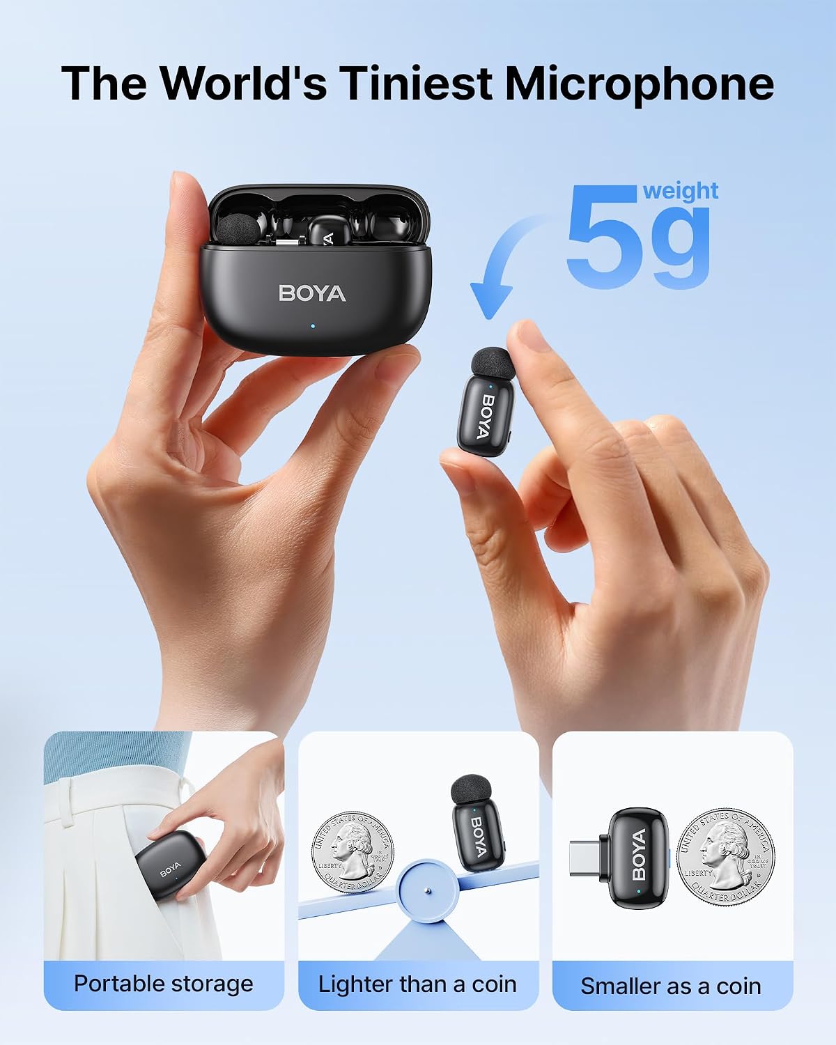 BOYA mini 2 Wireless Lavalier Microphones for iPhone 15/16/17 & Android, AI Noise Cancellation, App Control, 30H Battery Life with Charging Case, Lapel Microphone Wireless for Video Recording Vlogging - pokemaBOYA mini 2 Wireless Lavalier Microphones for iPhone 15/16/17 & Android, AI Noise Cancellation, App Control, 30H Battery Life with Charging Case, Lapel Microphone Wireless for Video Recording Vlogging