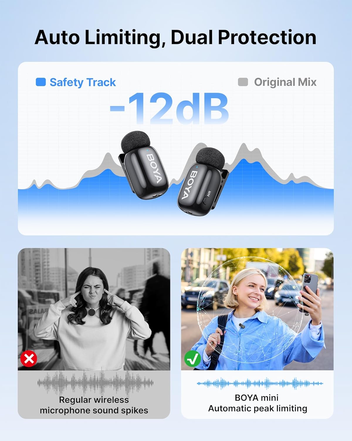 BOYA mini 2 Wireless Lavalier Microphones for iPhone 15/16/17 & Android, AI Noise Cancellation, App Control, 30H Battery Life with Charging Case, Lapel Microphone Wireless for Video Recording Vlogging - pokemaBOYA mini 2 Wireless Lavalier Microphones for iPhone 15/16/17 & Android, AI Noise Cancellation, App Control, 30H Battery Life with Charging Case, Lapel Microphone Wireless for Video Recording Vlogging