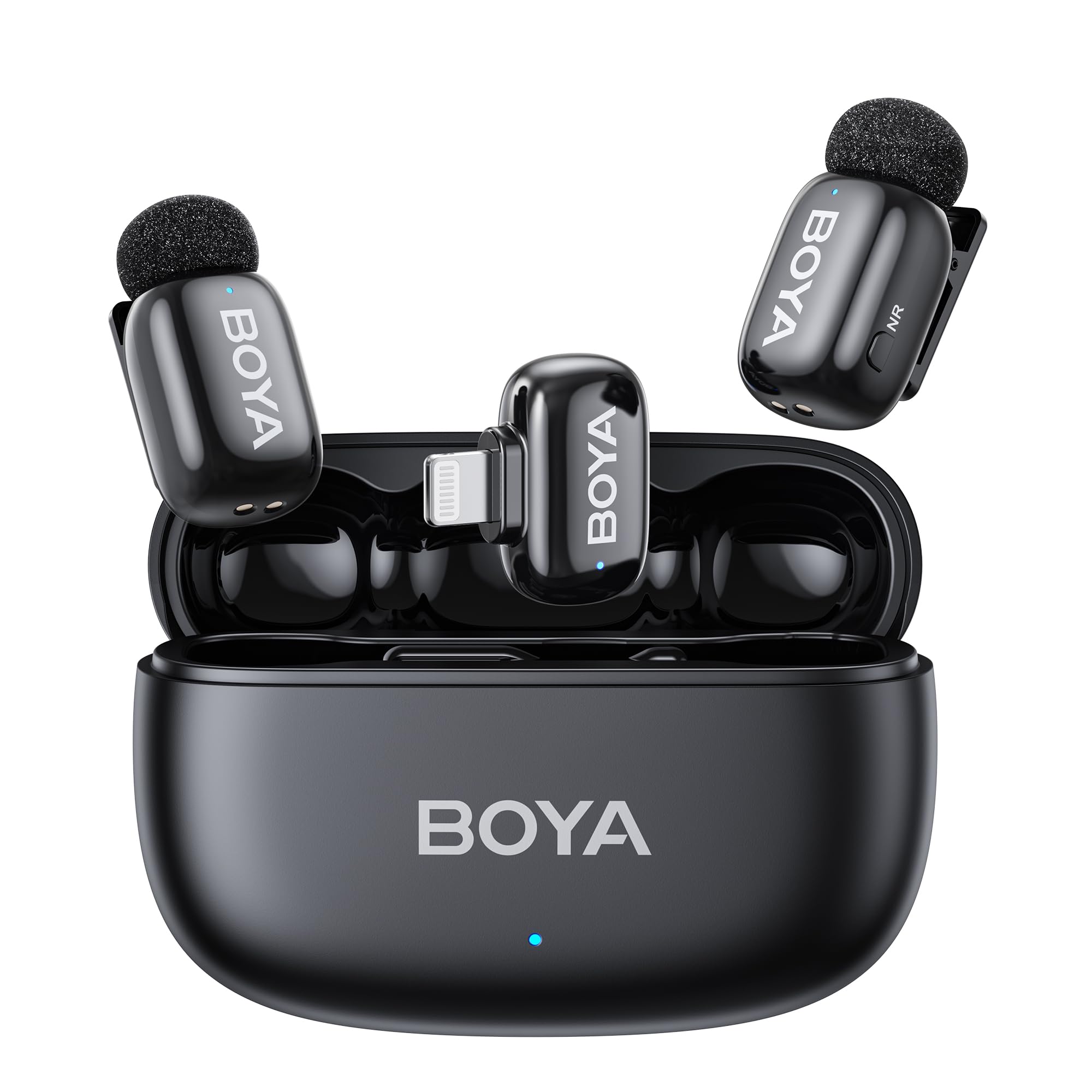 BOYA mini 2 Wireless Lavalier Microphones for iPhone 15/16/17 & Android, AI Noise Cancellation, App Control, 30H Battery Life with Charging Case, Lapel Microphone Wireless for Video Recording Vlogging - pokemaBOYA mini 2 Wireless Lavalier Microphones for iPhone 15/16/17 & Android, AI Noise Cancellation, App Control, 30H Battery Life with Charging Case, Lapel Microphone Wireless for Video Recording Vlogging