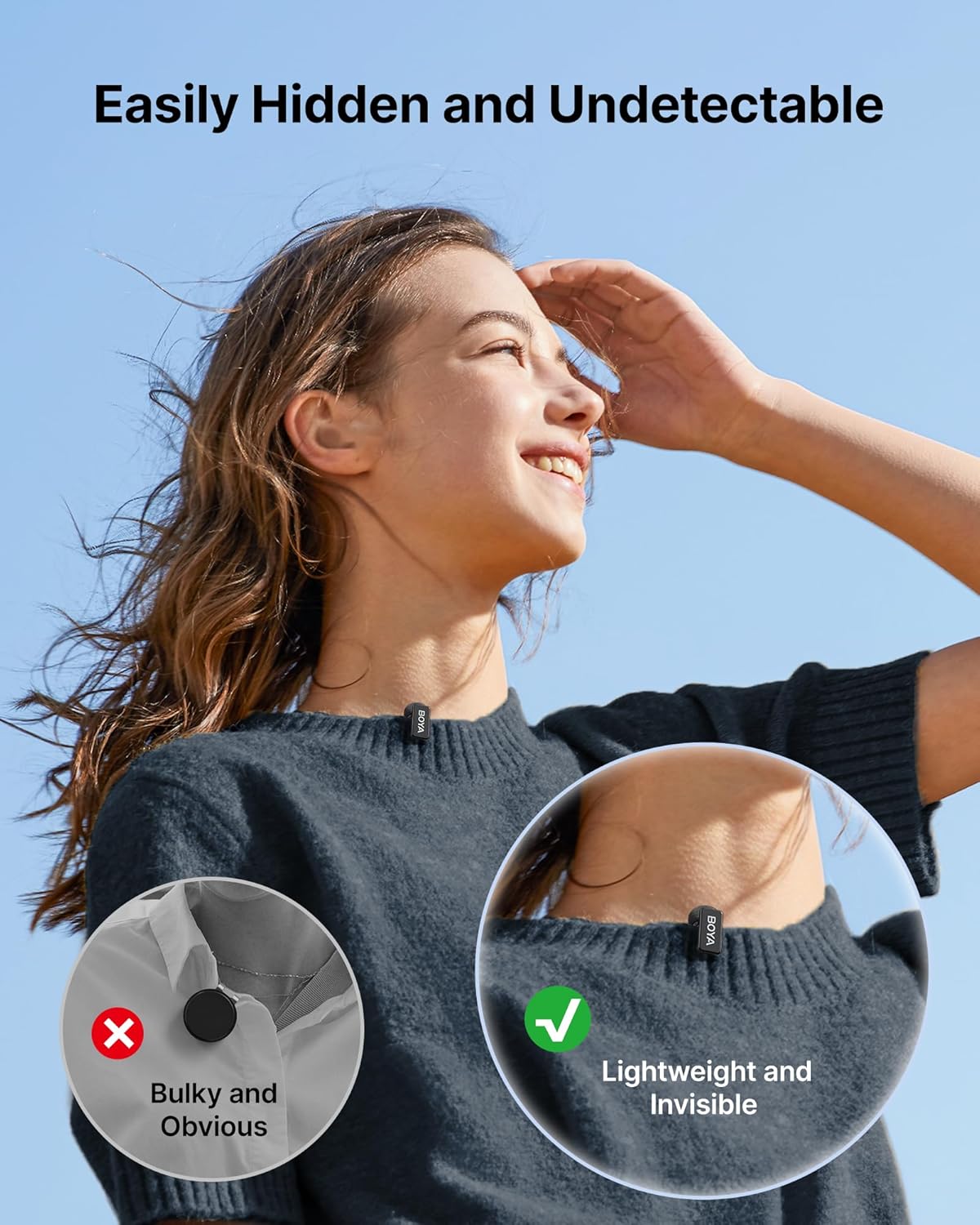 BOYA mini 2 Wireless Lavalier Microphones for iPhone 15/16/17 & Android, AI Noise Cancellation, App Control, 30H Battery Life with Charging Case, Lapel Microphone Wireless for Video Recording Vlogging - pokemaBOYA mini 2 Wireless Lavalier Microphones for iPhone 15/16/17 & Android, AI Noise Cancellation, App Control, 30H Battery Life with Charging Case, Lapel Microphone Wireless for Video Recording Vlogging