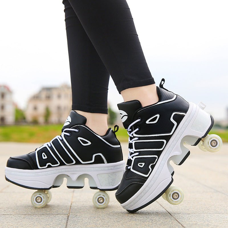 Boys And Girls Double Wheel Row Sneakers Can Be Put Away - pokema5883ce7263bd6fce4470cf130f3515db
