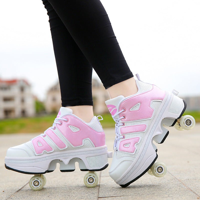 Boys And Girls Double Wheel Row Sneakers Can Be Put Away - pokemaba80cc457164937a925779f77f8f7994
