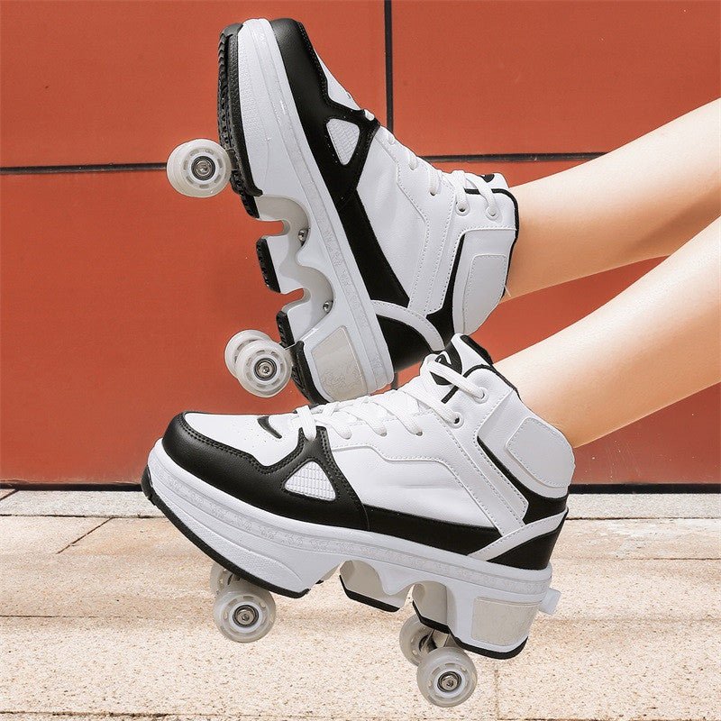 Boys And Girls Double Wheel Row Sneakers Can Be Put Away - pokema27186ecbcaa649eef025ca56ce152a84