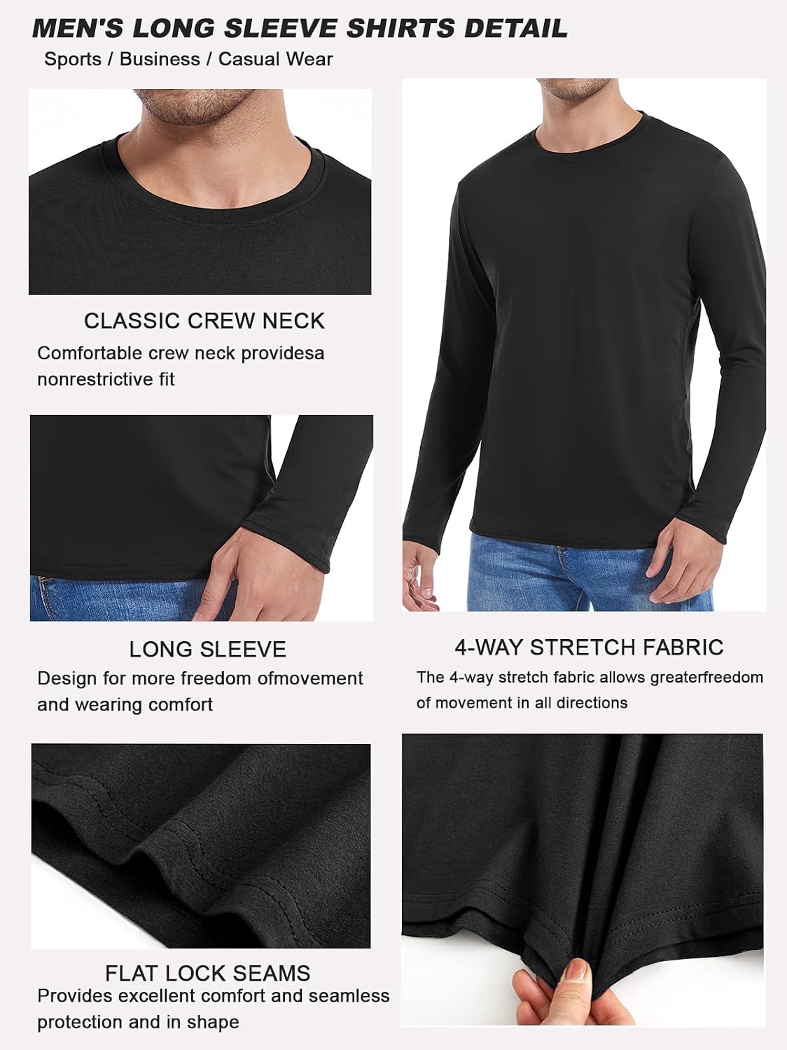 Boyzn Men's 3, 4 or 5 Pack Cotton T-Shirts, Short Sleeve Crewneck Sport Tees, Cotton Gym Workout Running Shirts for Men - pokemaBoyzn Men's 3, 4 or 5 Pack Cotton T-Shirts, Short Sleeve Crewneck Sport Tees, Cotton Gym Workout Running Shirts for Men