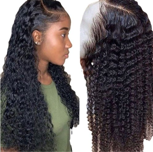 Brazilian Kinky Curly Lace Front Human Hair Wigs - pokema80ade168b0f8940396a6f9615994b7e4
