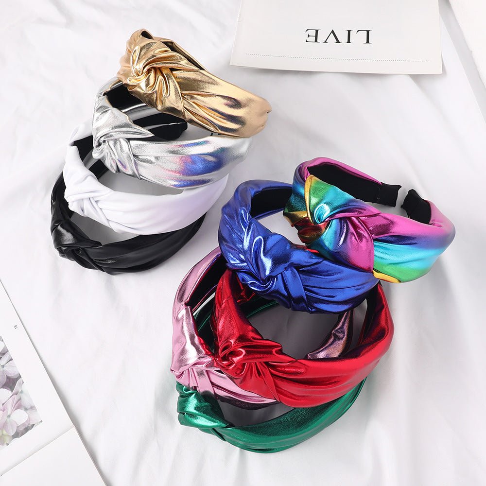 Bright Fabric Middle Knot Hairpin Washing Knotted Hair Hoop - pokema9df66f8da7c714fe9b40a8be7c93b03c