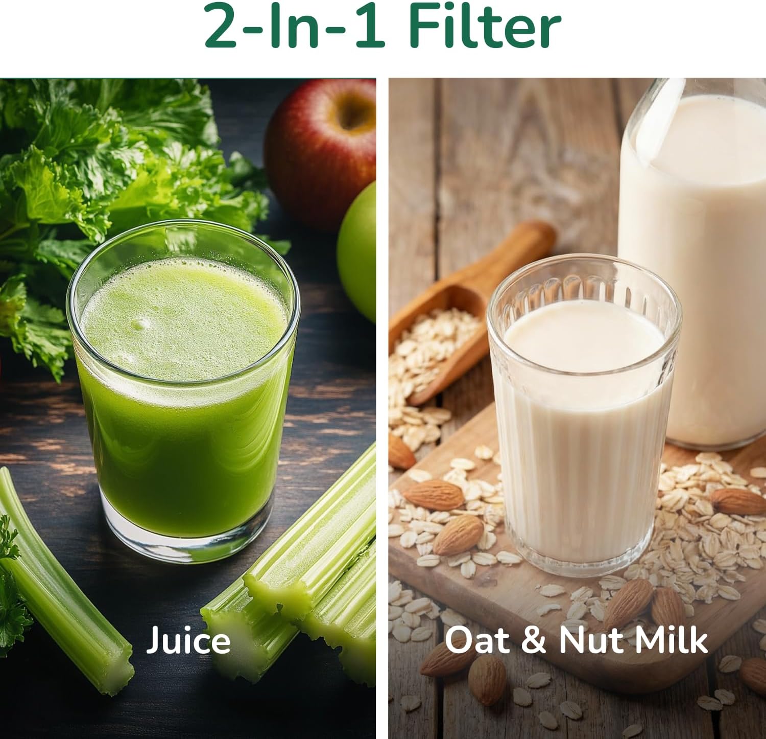 Canoly C03 Cold Press Juicer, 4.5" Wide Feed Chute Juicer Machine with 200W AC Motor, Fit Whole Vegetables & Fruits, 2-in-1 Strainer (Juice & Nut Milk Maker), Space-saving, Easy to Clean, Deep Gray - pokemaCanoly C03 Cold Press Juicer, 4.5" Wide Feed Chute Juicer Machine with 200W AC Motor, Fit Whole Vegetables & Fruits, 2-in-1 Strainer (Juice & Nut Milk Maker), Space-saving, Easy to Clean, Deep Gray