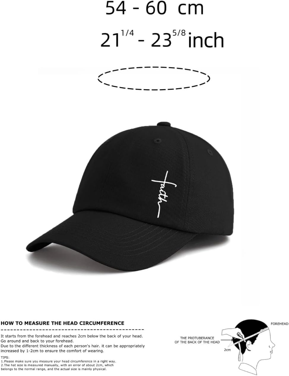 Casquette de baseball imprimée Faith, taille réglable, casquette légère de protection solaire, adaptée pour les sports de plein air quotidiens - pokemaCasquette de baseball imprimée Faith, taille réglable, casquette légère de protection solaire, adaptée pour les sports de plein air quotidiens