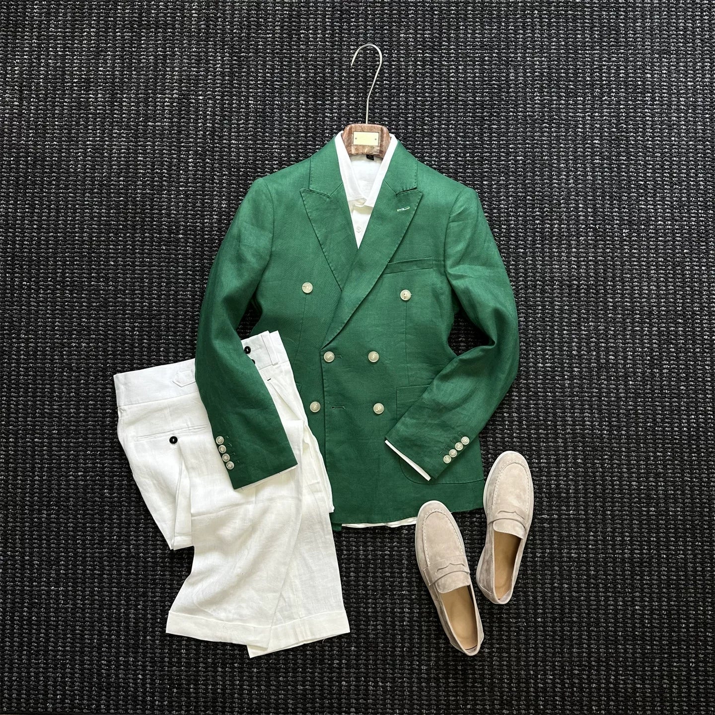 Casual British-style Semi-lined Slim-fit Suit - pokemabca0a16ec54a3c423bf0236ceecb6b5d