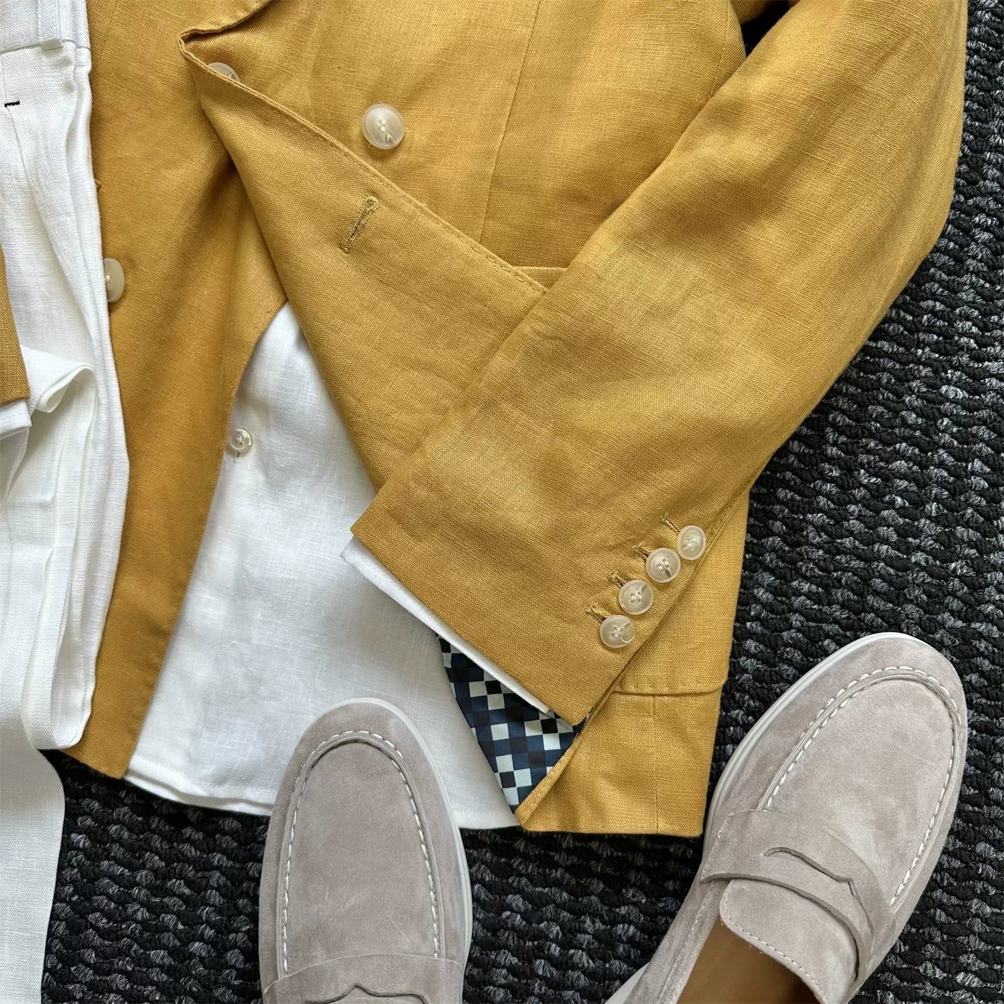 Casual British-style Semi-lined Slim-fit Suit - pokema9dd7187b793f98c469b4eeb48a132b8e