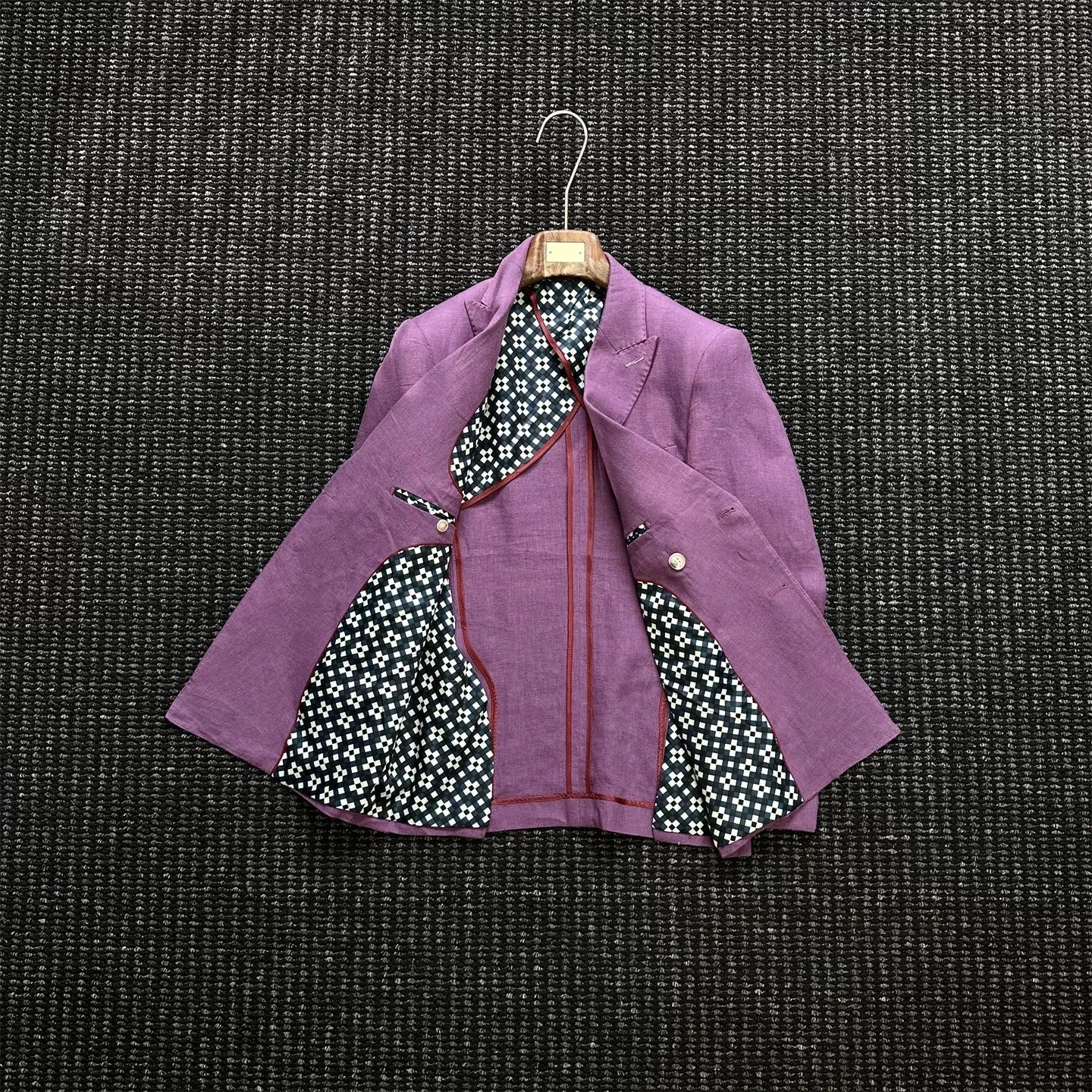 Casual British-style Semi-lined Slim-fit Suit - pokema443718d96a44a949270b39837f054469