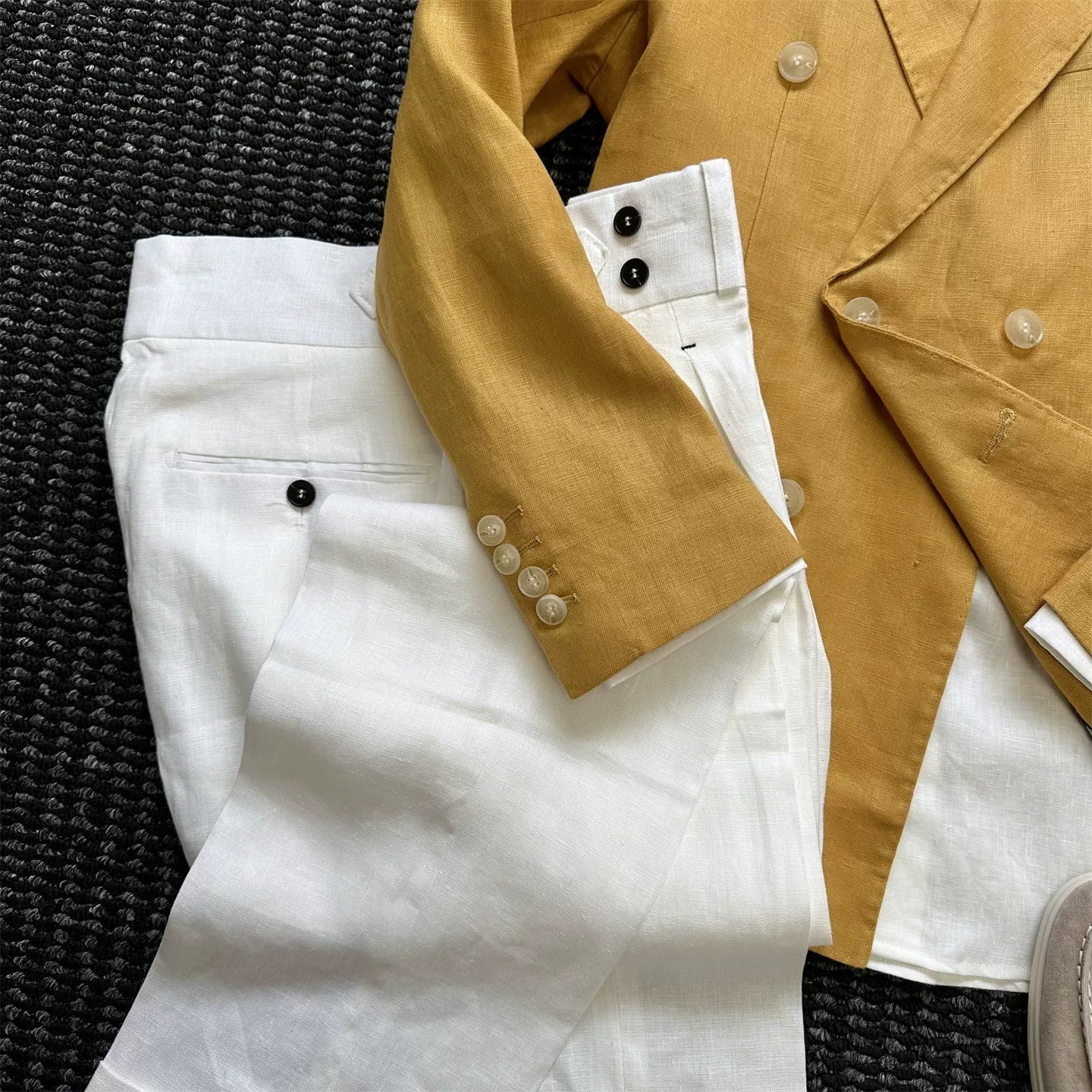 Casual British-style Semi-lined Slim-fit Suit - pokemaeb8dd131251e68f1eff822c27627029d