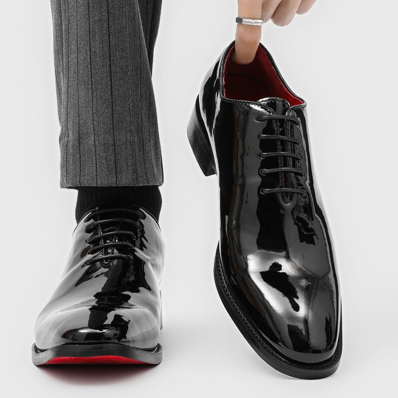 Casual Commuter Formal Red-soled Glossy British-style Business Shoes - pokema7db6804d4350067965fdc356d65783d6