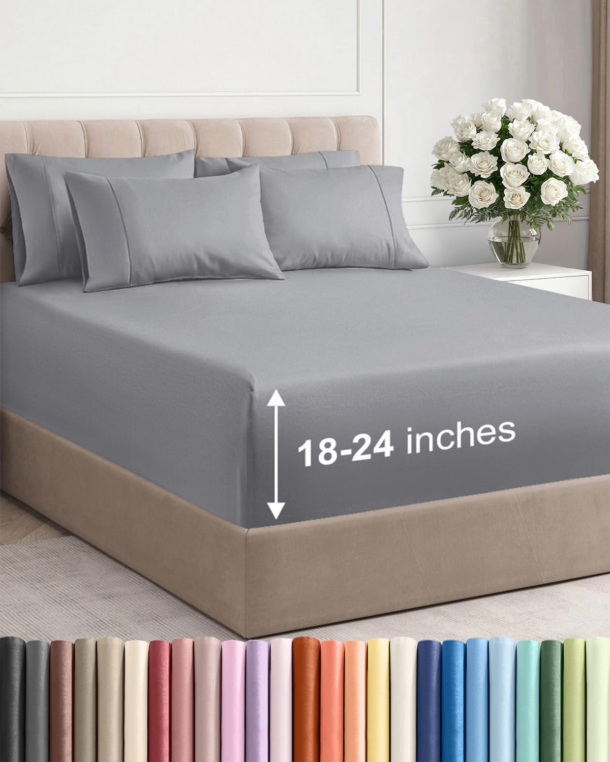 CGK Unlimited, Draps de poche extra profonds – Pochettes de 53,3 cm de profondeur - pokemaCGK Unlimited, Draps de poche extra profonds – Pochettes de 53,3 cm de profondeur