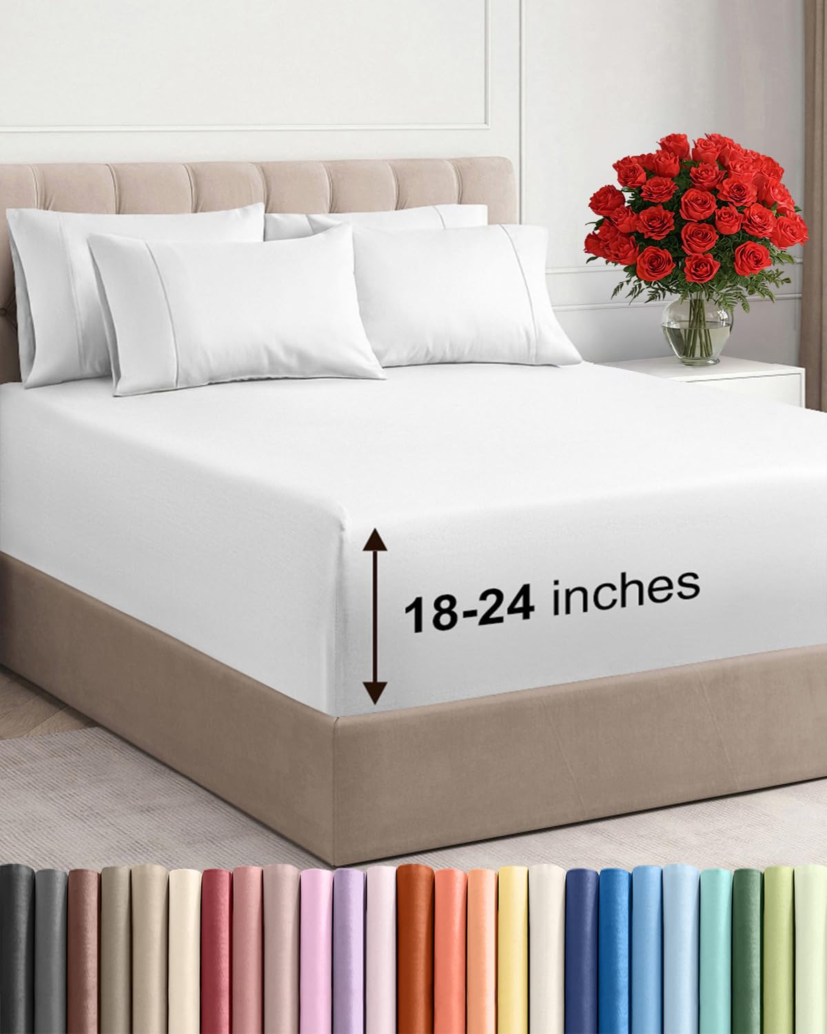 CGK Unlimited, Draps de poche extra profonds – Pochettes de 53,3 cm de profondeur - pokemaCGK Unlimited, Draps de poche extra profonds – Pochettes de 53,3 cm de profondeur