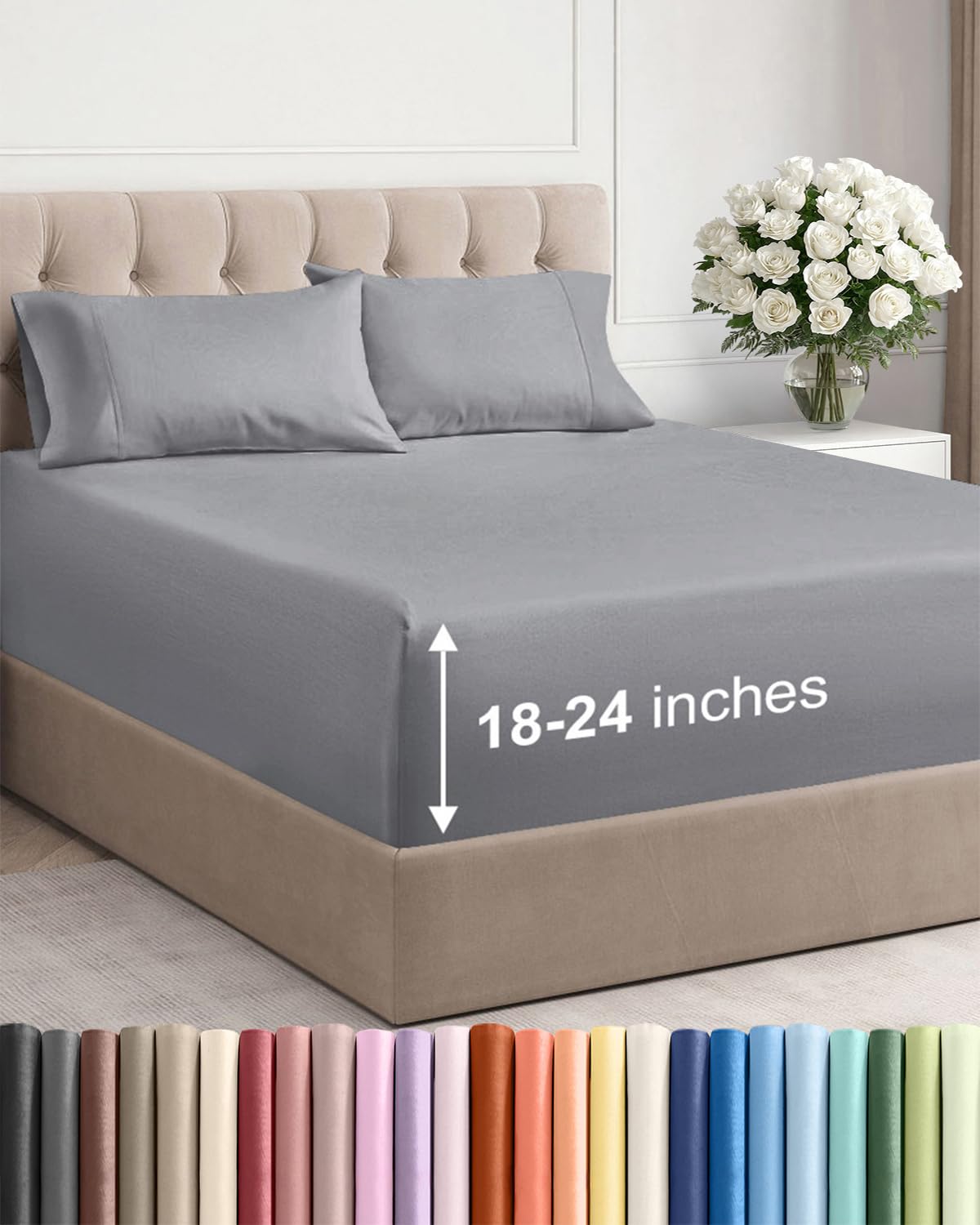 CGK Unlimited, Draps de poche extra profonds – Pochettes de 53,3 cm de profondeur - pokemaCGK Unlimited, Draps de poche extra profonds – Pochettes de 53,3 cm de profondeur