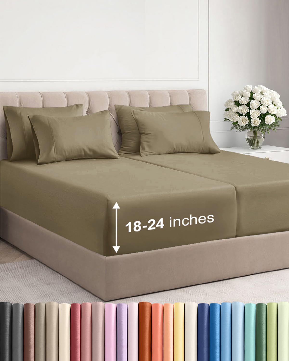 CGK Unlimited, Draps de poche extra profonds – Pochettes de 53,3 cm de profondeur - pokemaCGK Unlimited, Draps de poche extra profonds – Pochettes de 53,3 cm de profondeur