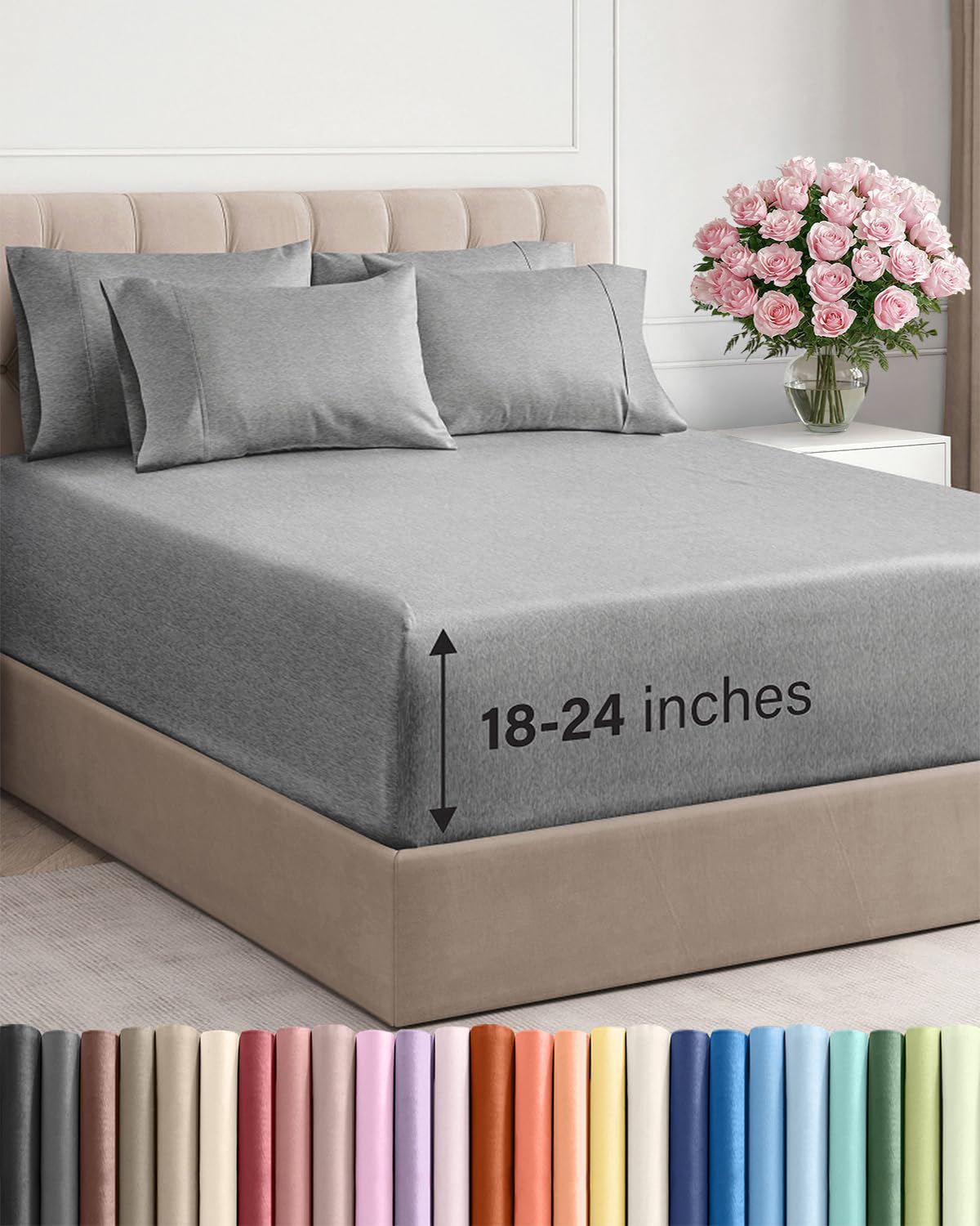 CGK Unlimited, Draps de poche extra profonds – Pochettes de 53,3 cm de profondeur - pokemaCGK Unlimited, Draps de poche extra profonds – Pochettes de 53,3 cm de profondeur
