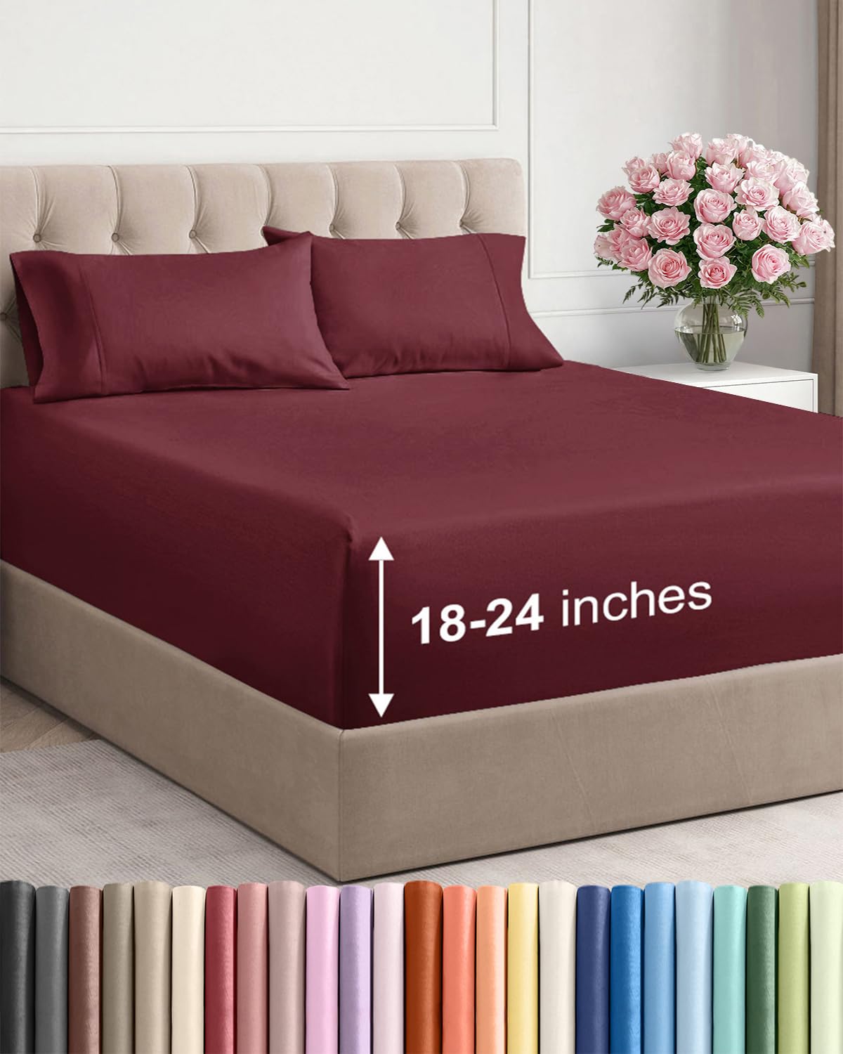 CGK Unlimited, Draps de poche extra profonds – Pochettes de 53,3 cm de profondeur - pokemaCGK Unlimited, Draps de poche extra profonds – Pochettes de 53,3 cm de profondeur