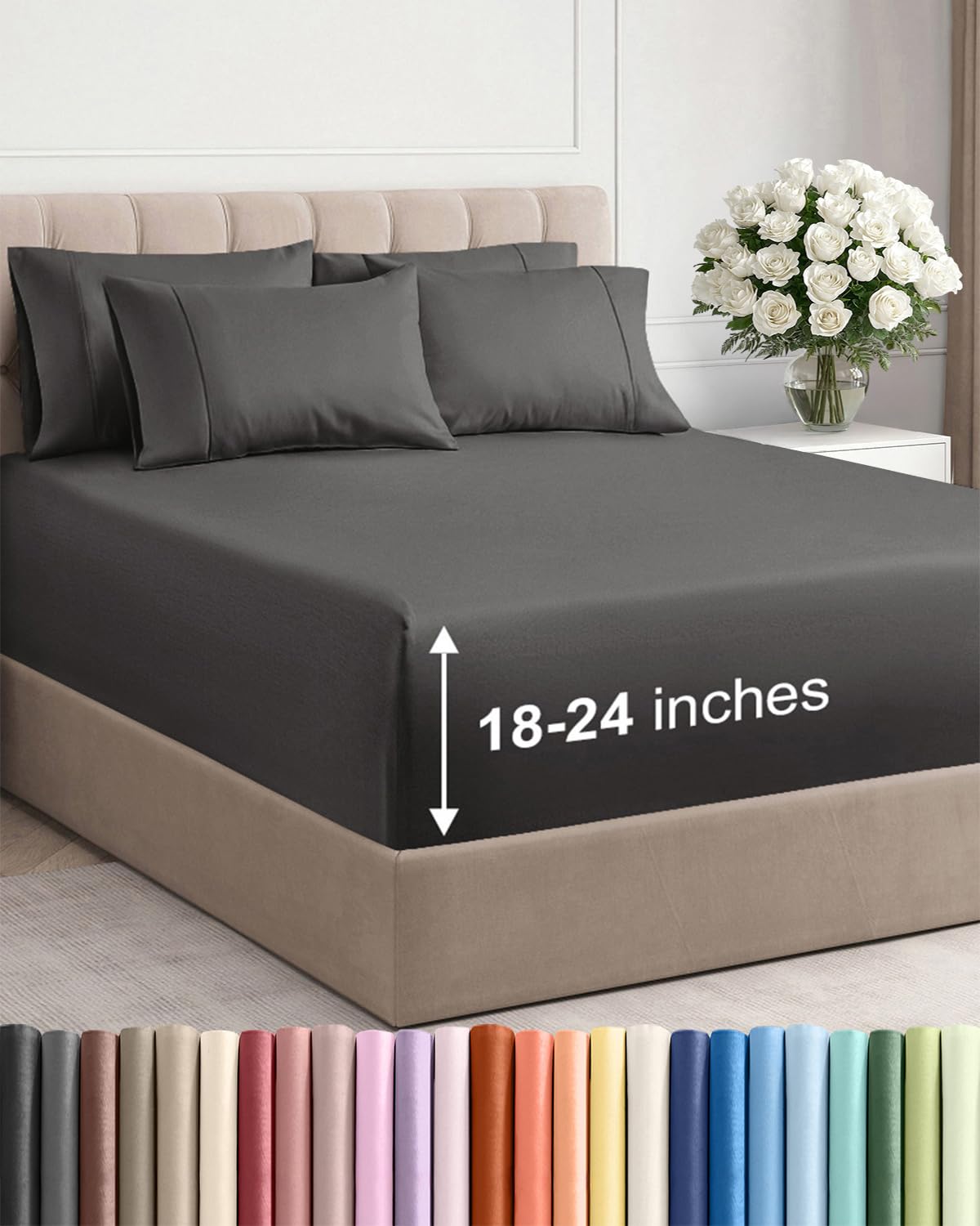 CGK Unlimited, Draps de poche extra profonds – Pochettes de 53,3 cm de profondeur - pokemaCGK Unlimited, Draps de poche extra profonds – Pochettes de 53,3 cm de profondeur