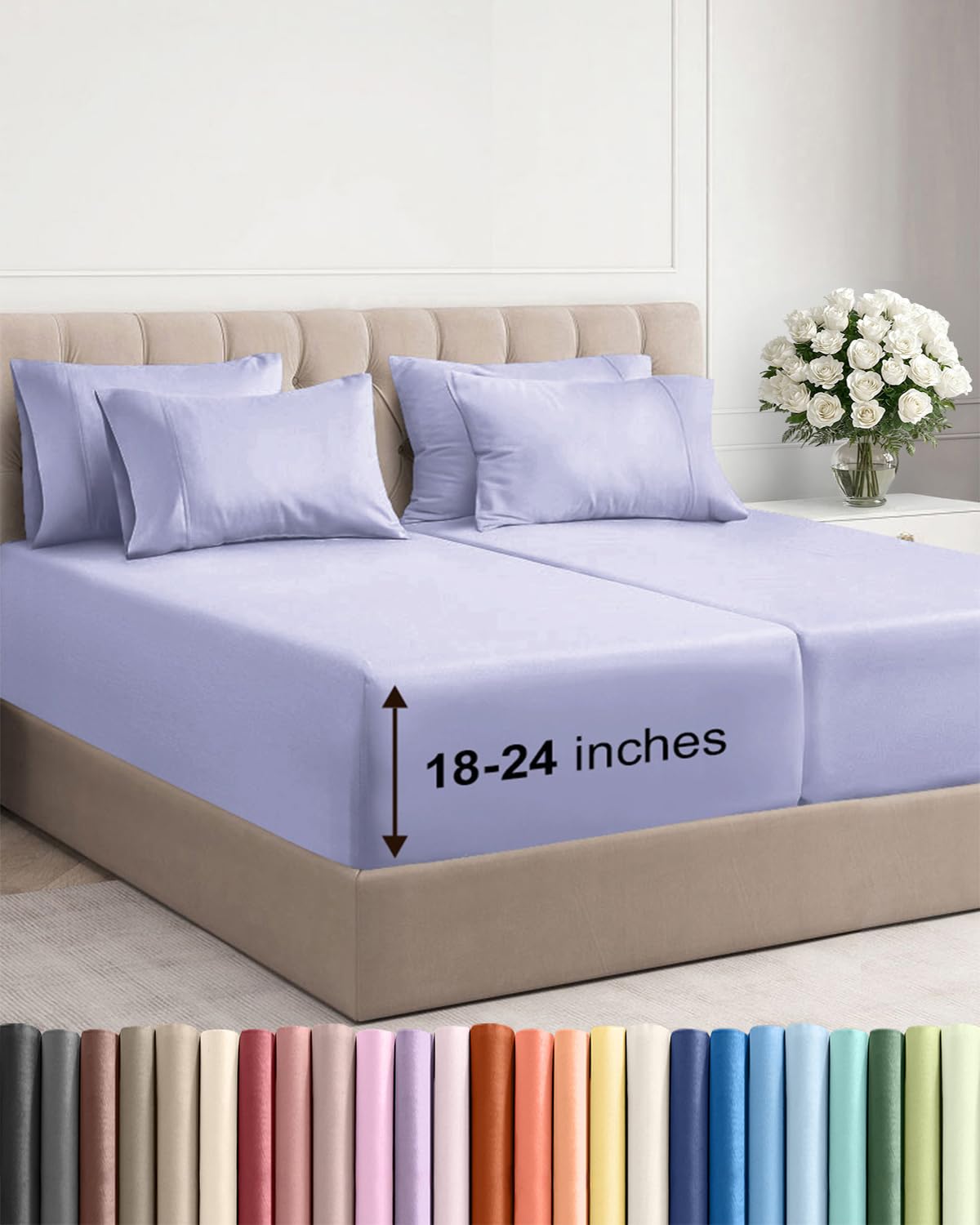 CGK Unlimited, Draps de poche extra profonds – Pochettes de 53,3 cm de profondeur - pokemaCGK Unlimited, Draps de poche extra profonds – Pochettes de 53,3 cm de profondeur