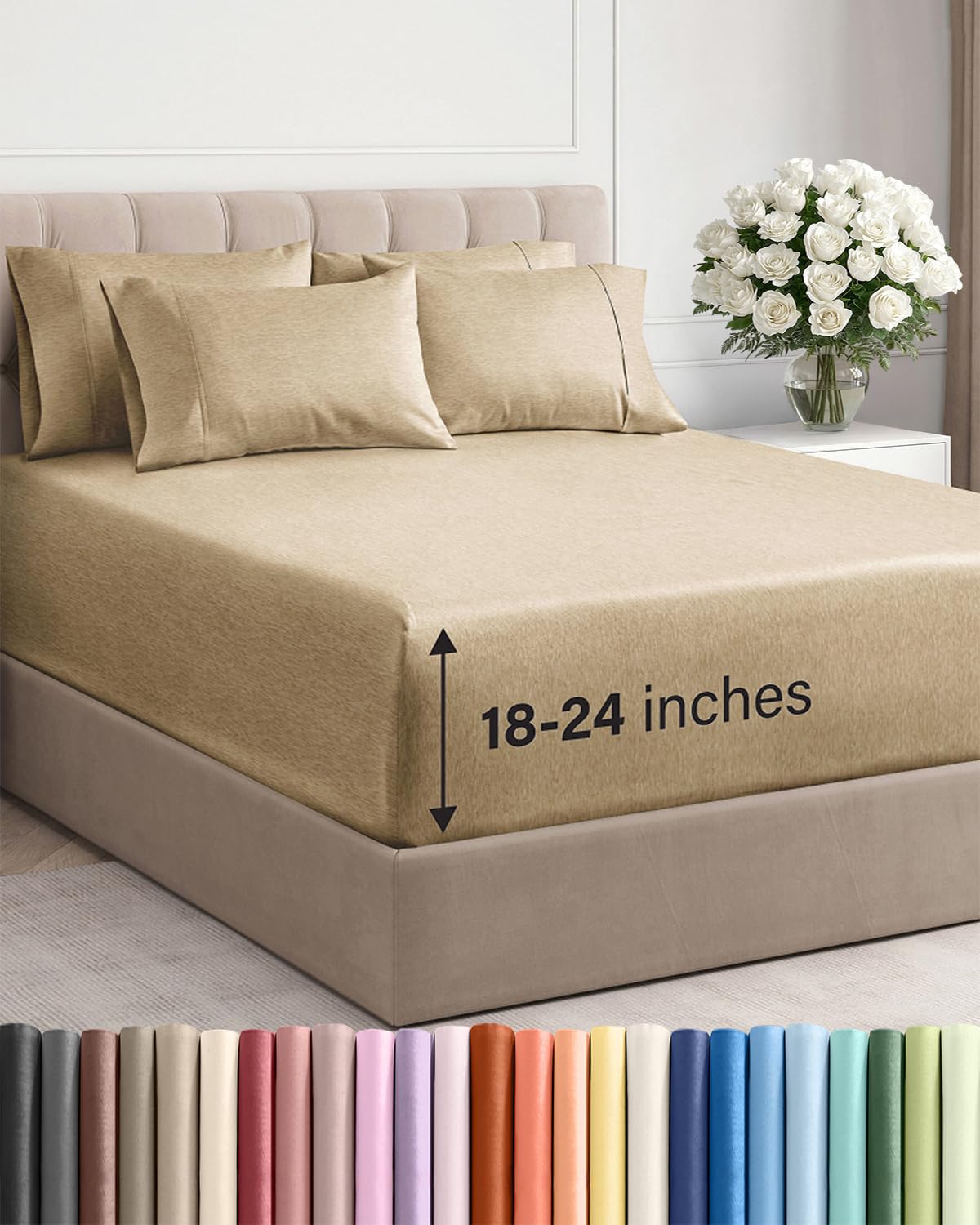 CGK Unlimited, Draps de poche extra profonds – Pochettes de 53,3 cm de profondeur - pokemaCGK Unlimited, Draps de poche extra profonds – Pochettes de 53,3 cm de profondeur