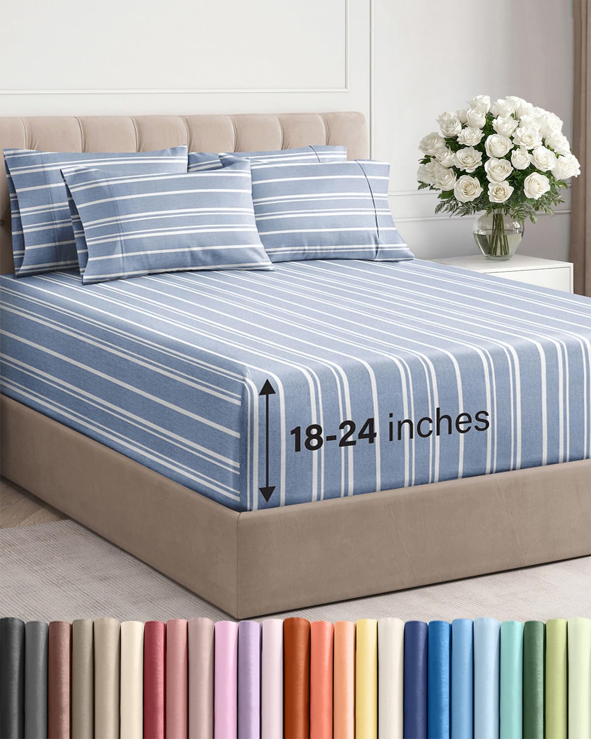 CGK Unlimited, Draps de poche extra profonds – Pochettes de 53,3 cm de profondeur - pokemaCGK Unlimited, Draps de poche extra profonds – Pochettes de 53,3 cm de profondeur