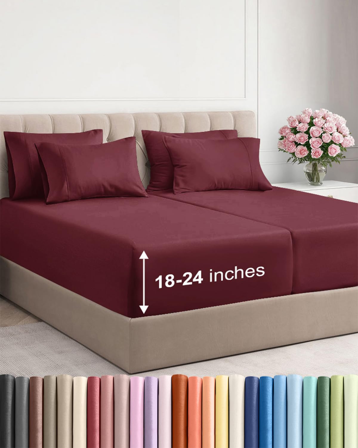 CGK Unlimited, Draps de poche extra profonds – Pochettes de 53,3 cm de profondeur - pokemaCGK Unlimited, Draps de poche extra profonds – Pochettes de 53,3 cm de profondeur