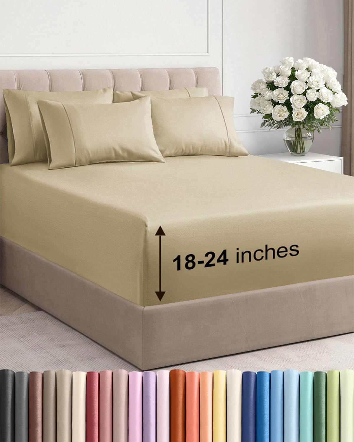 CGK Unlimited, Draps de poche extra profonds – Pochettes de 53,3 cm de profondeur - pokemaCGK Unlimited, Draps de poche extra profonds – Pochettes de 53,3 cm de profondeur