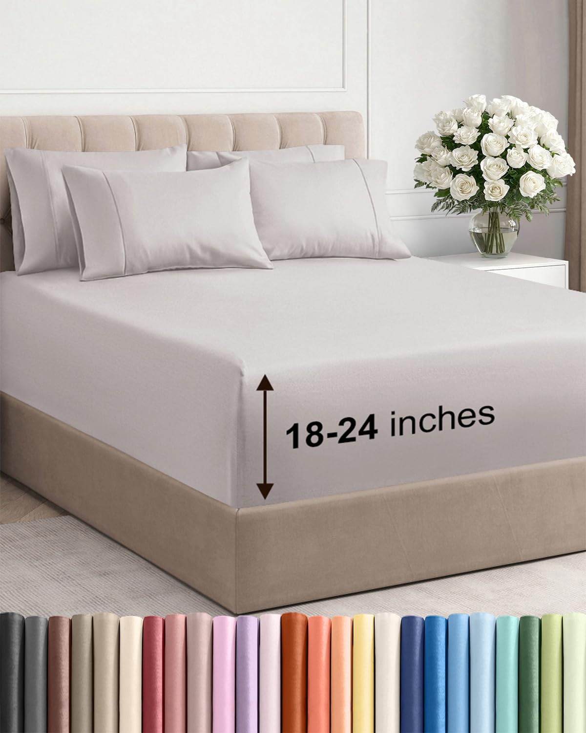 CGK Unlimited, Draps de poche extra profonds – Pochettes de 53,3 cm de profondeur - pokemaCGK Unlimited, Draps de poche extra profonds – Pochettes de 53,3 cm de profondeur