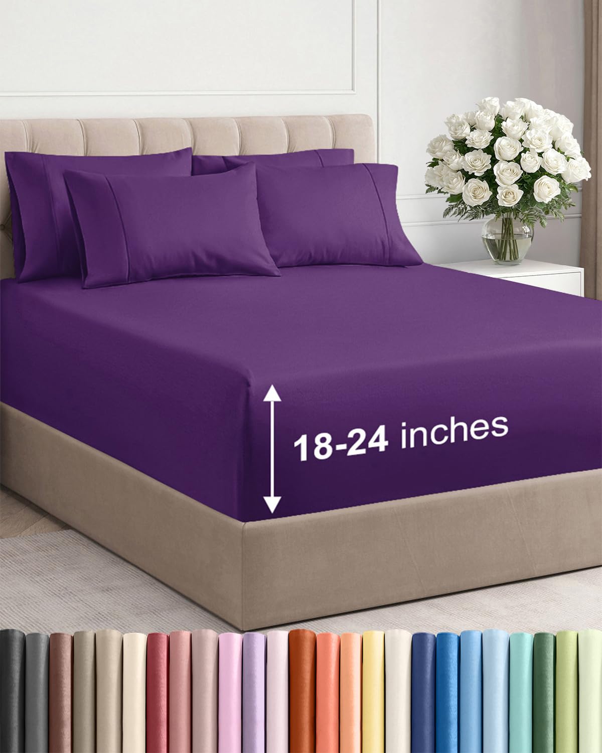 CGK Unlimited, Draps de poche extra profonds – Pochettes de 53,3 cm de profondeur - pokemaCGK Unlimited, Draps de poche extra profonds – Pochettes de 53,3 cm de profondeur