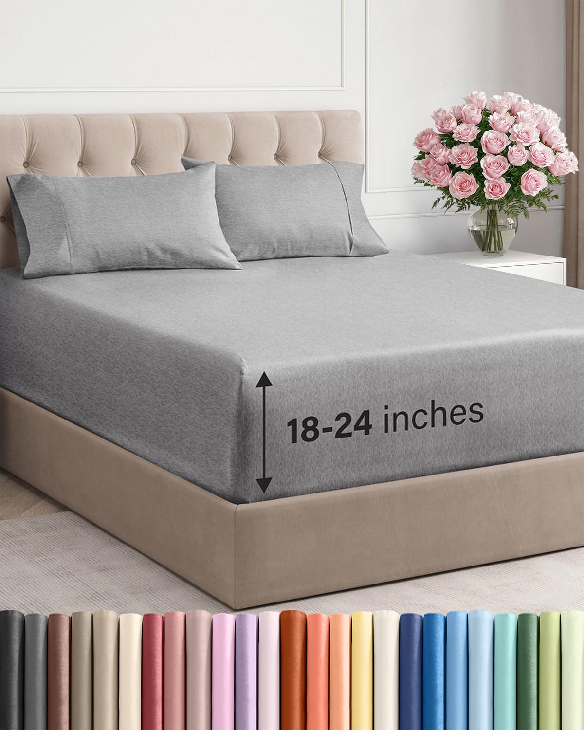 CGK Unlimited, Draps de poche extra profonds – Pochettes de 53,3 cm de profondeur - pokemaCGK Unlimited, Draps de poche extra profonds – Pochettes de 53,3 cm de profondeur