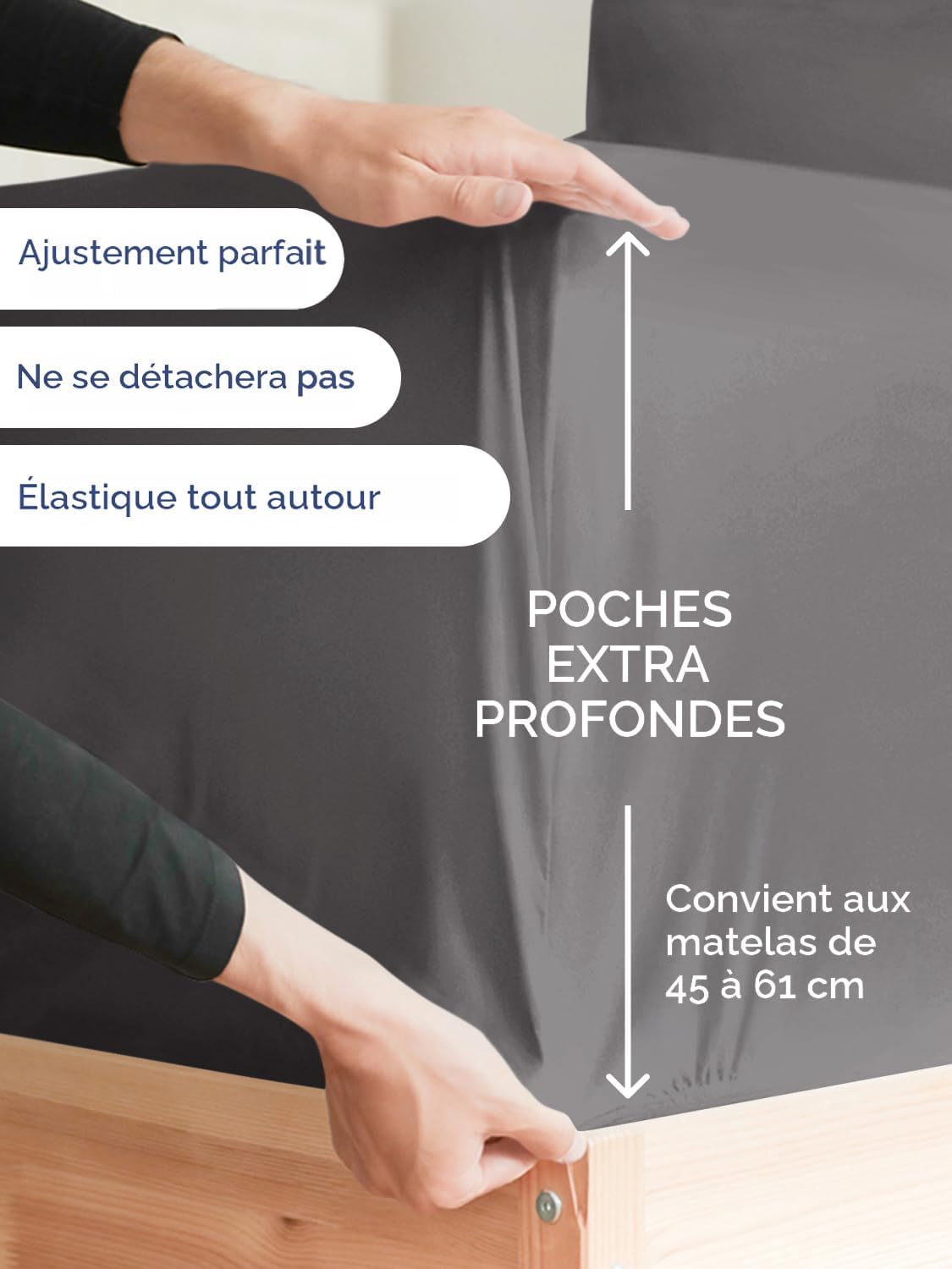 CGK Unlimited, Draps de poche extra profonds – Pochettes de 53,3 cm de profondeur - pokemaCGK Unlimited, Draps de poche extra profonds – Pochettes de 53,3 cm de profondeur