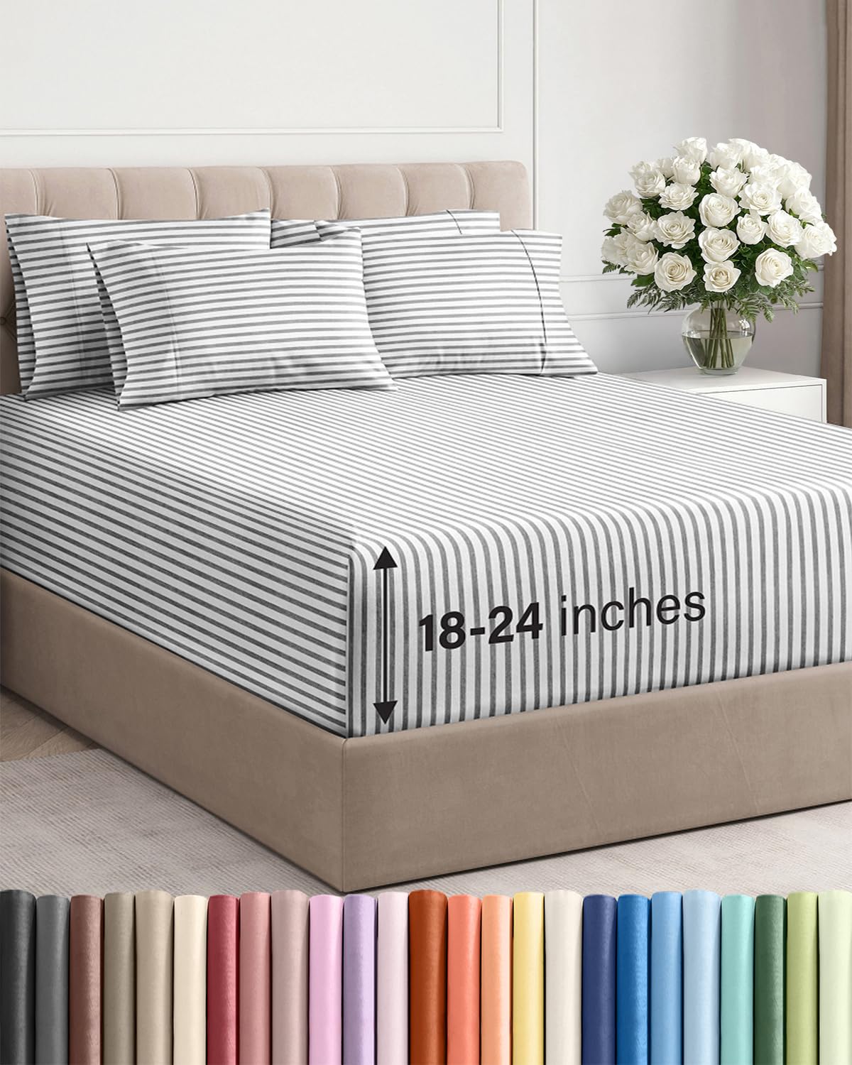 CGK Unlimited, Draps de poche extra profonds – Pochettes de 53,3 cm de profondeur - pokemaCGK Unlimited, Draps de poche extra profonds – Pochettes de 53,3 cm de profondeur
