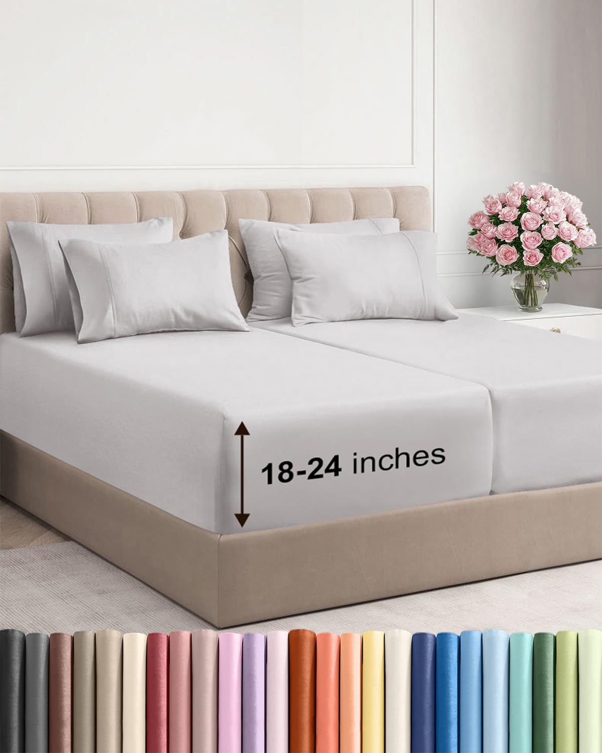 CGK Unlimited, Draps de poche extra profonds – Pochettes de 53,3 cm de profondeur - pokemaCGK Unlimited, Draps de poche extra profonds – Pochettes de 53,3 cm de profondeur