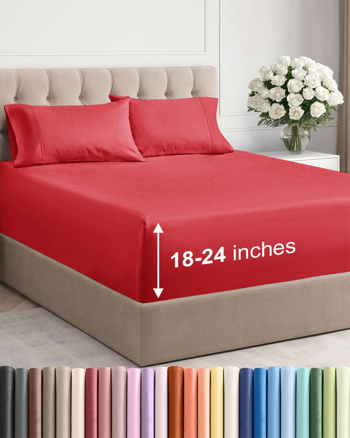 CGK Unlimited, Draps de poche extra profonds – Pochettes de 53,3 cm de profondeur - pokemaCGK Unlimited, Draps de poche extra profonds – Pochettes de 53,3 cm de profondeur