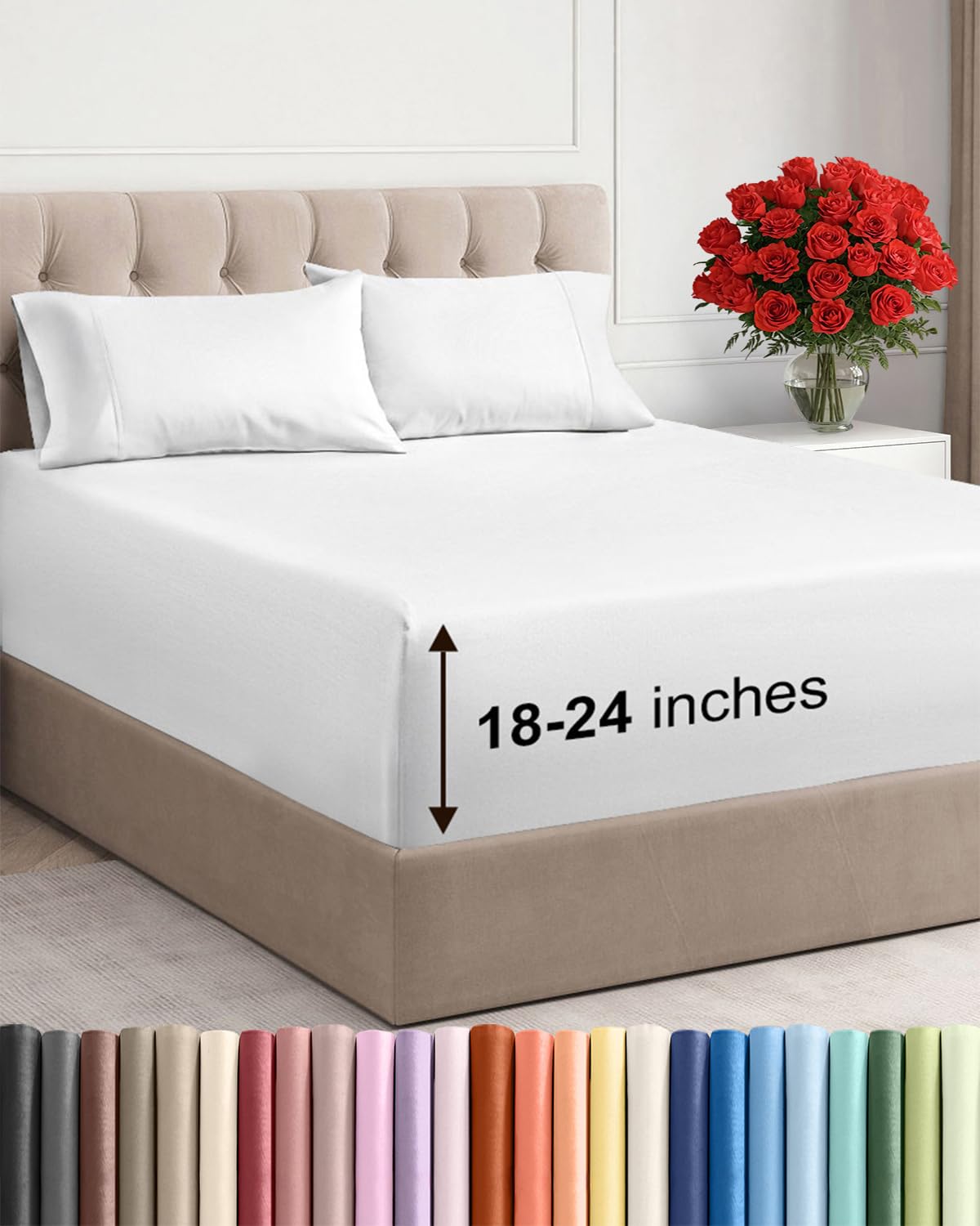 CGK Unlimited, Draps de poche extra profonds – Pochettes de 53,3 cm de profondeur - pokemaCGK Unlimited, Draps de poche extra profonds – Pochettes de 53,3 cm de profondeur
