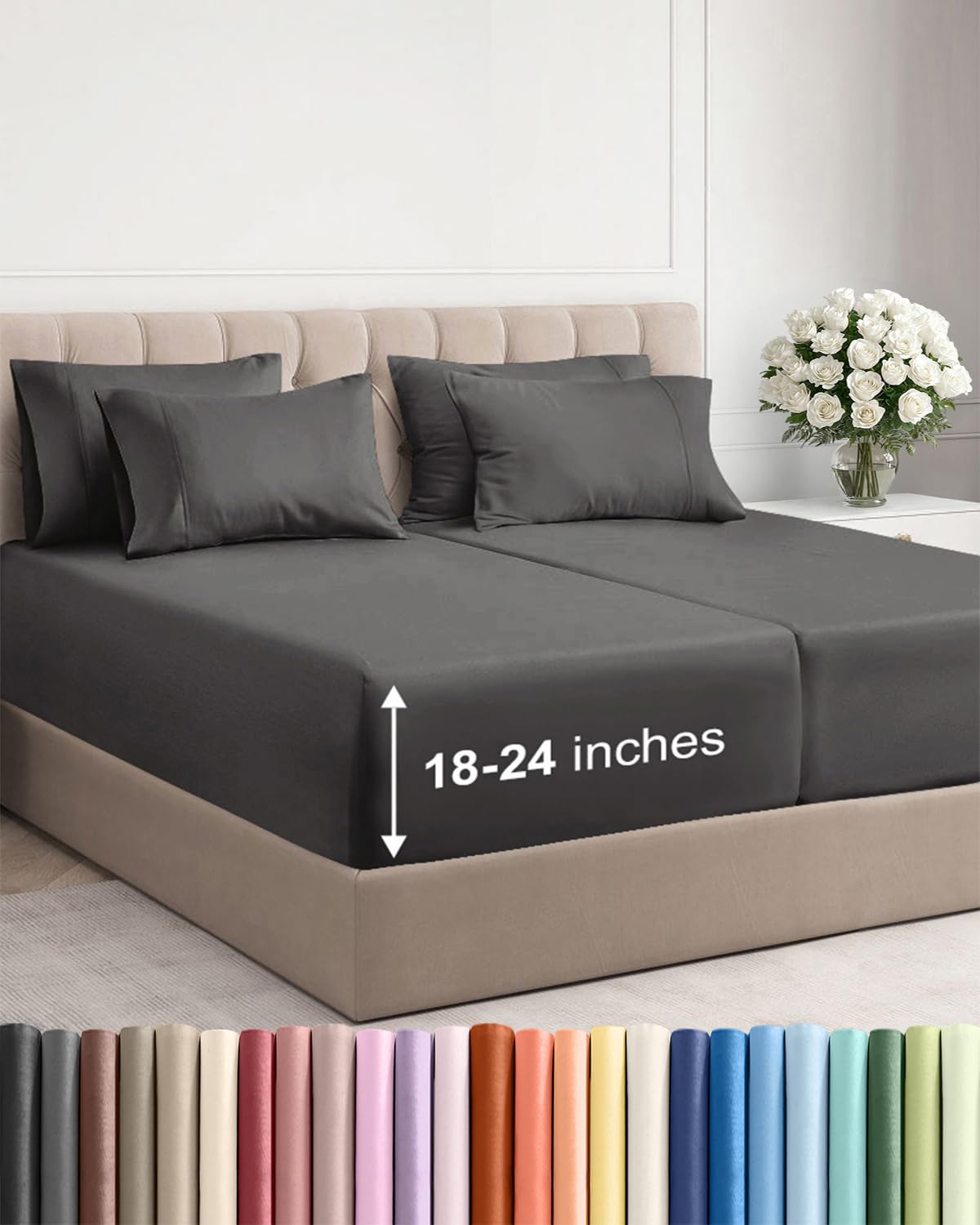 CGK Unlimited, Draps de poche extra profonds – Pochettes de 53,3 cm de profondeur - pokemaCGK Unlimited, Draps de poche extra profonds – Pochettes de 53,3 cm de profondeur