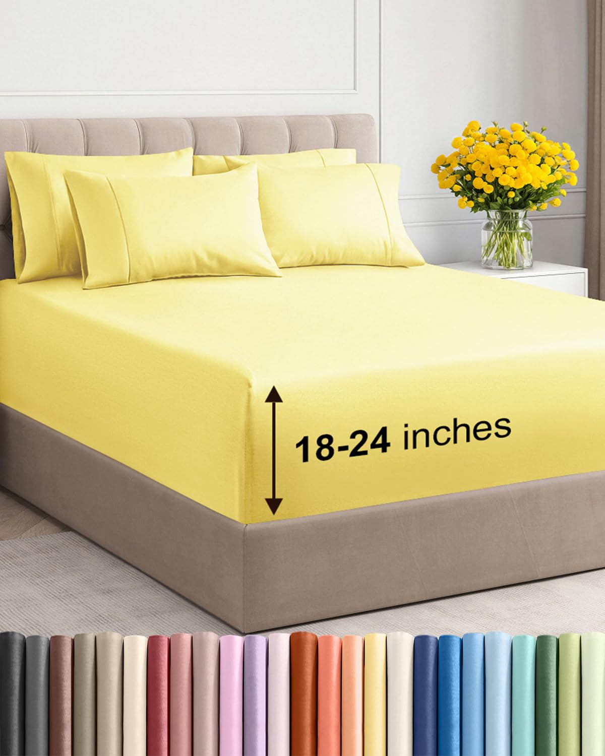CGK Unlimited, Draps de poche extra profonds – Pochettes de 53,3 cm de profondeur - pokemaCGK Unlimited, Draps de poche extra profonds – Pochettes de 53,3 cm de profondeur