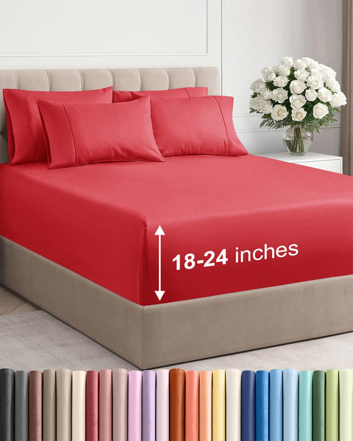 CGK Unlimited, Draps de poche extra profonds – Pochettes de 53,3 cm de profondeur - pokemaCGK Unlimited, Draps de poche extra profonds – Pochettes de 53,3 cm de profondeur