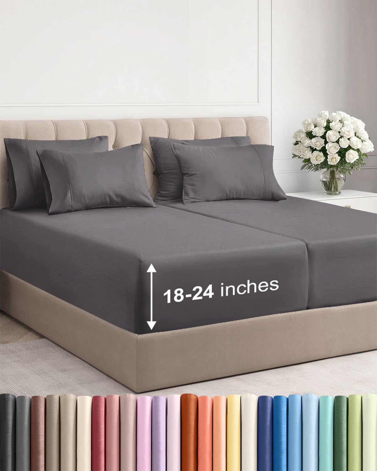 CGK Unlimited, Draps de poche extra profonds – Pochettes de 53,3 cm de profondeur - pokemaCGK Unlimited, Draps de poche extra profonds – Pochettes de 53,3 cm de profondeur