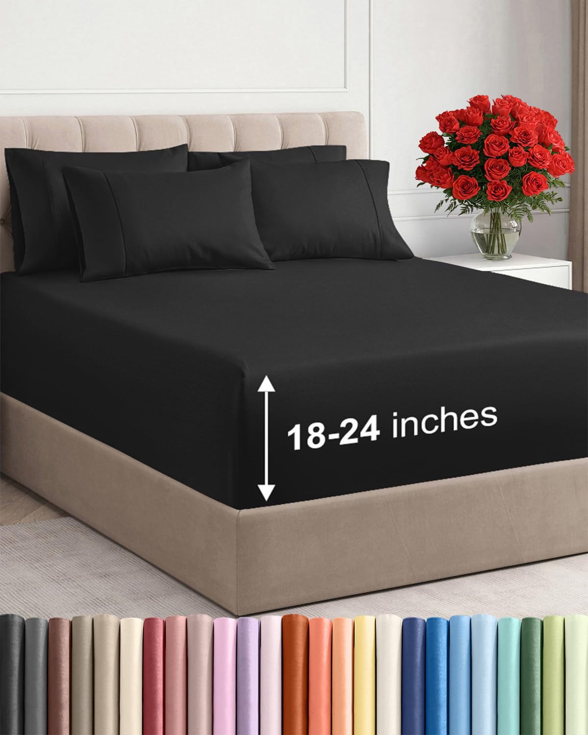 CGK Unlimited, Draps de poche extra profonds – Pochettes de 53,3 cm de profondeur - pokemaCGK Unlimited, Draps de poche extra profonds – Pochettes de 53,3 cm de profondeur